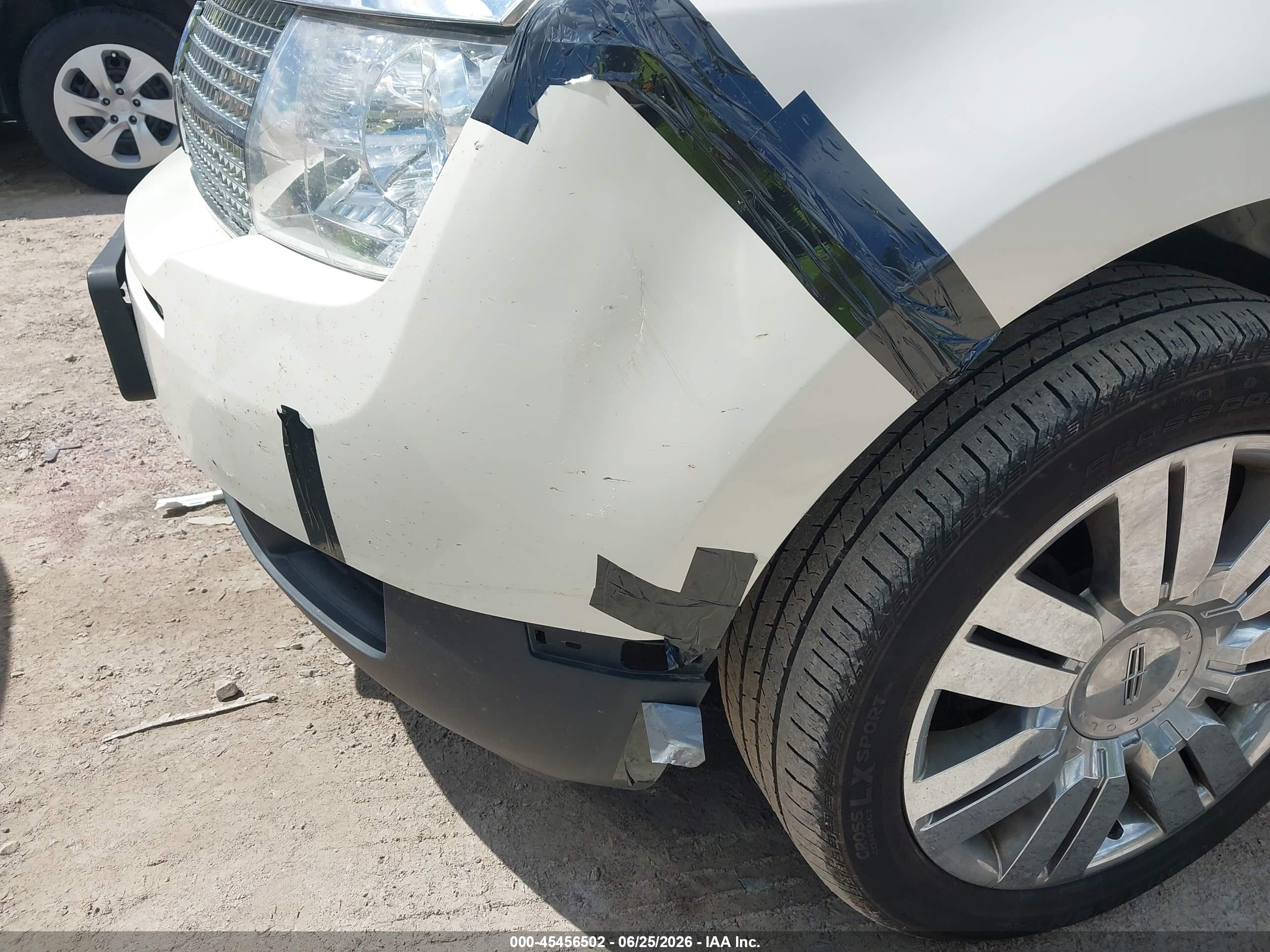 2008 Lincoln Mkx   White vin: 2LMDU88C18BJ12707