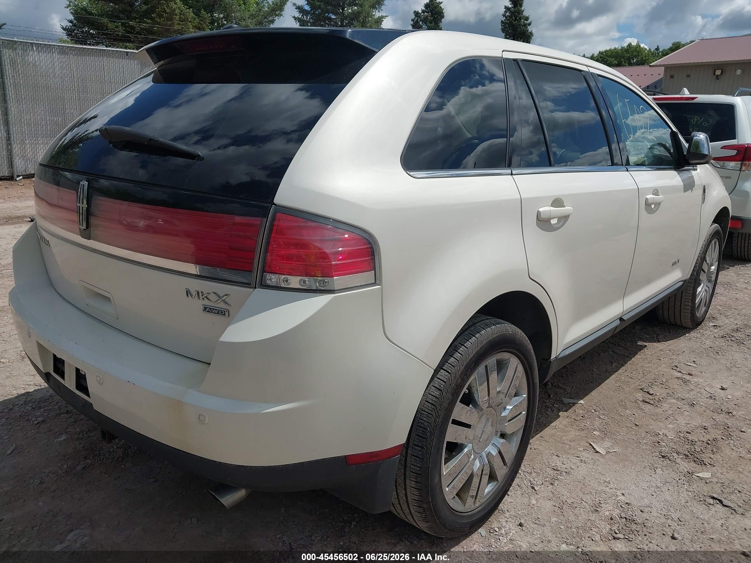 2008 Lincoln Mkx   White vin: 2LMDU88C18BJ12707