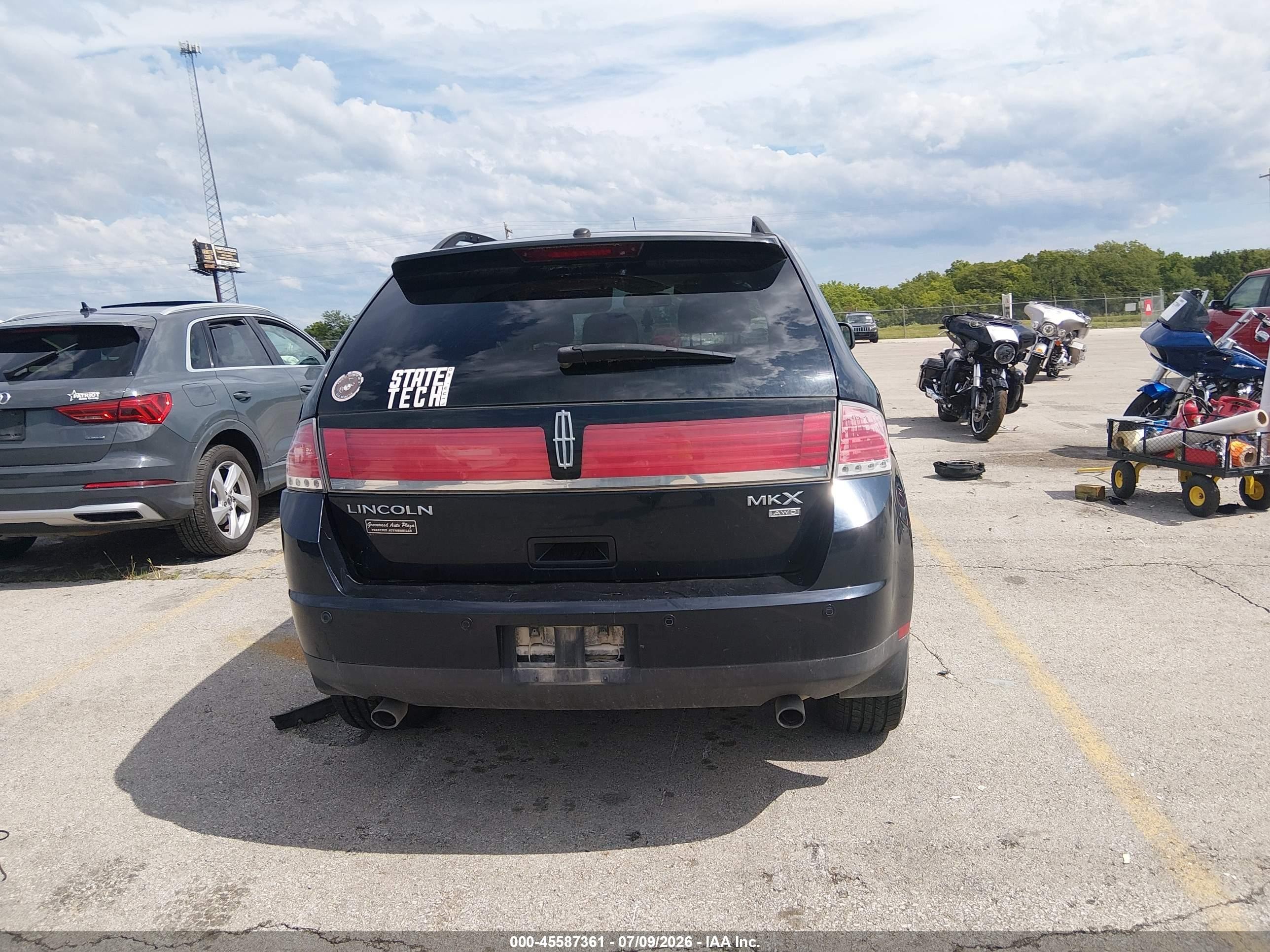 2008 Lincoln Mkx   Black vin: 2LMDU88C18BJ28616