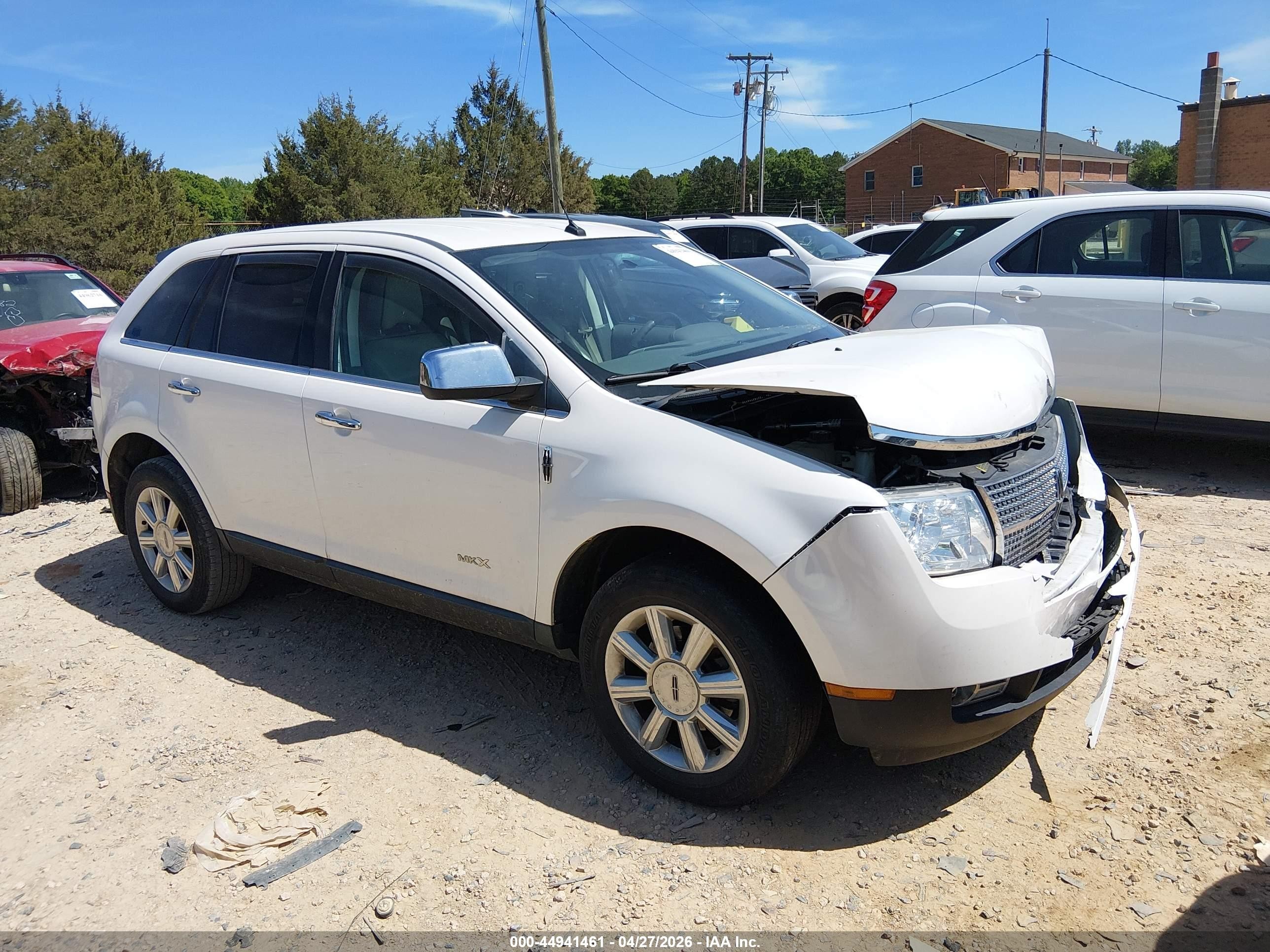 2009 Lincoln Mkx   White vin: 2LMDU88C39BJ06537