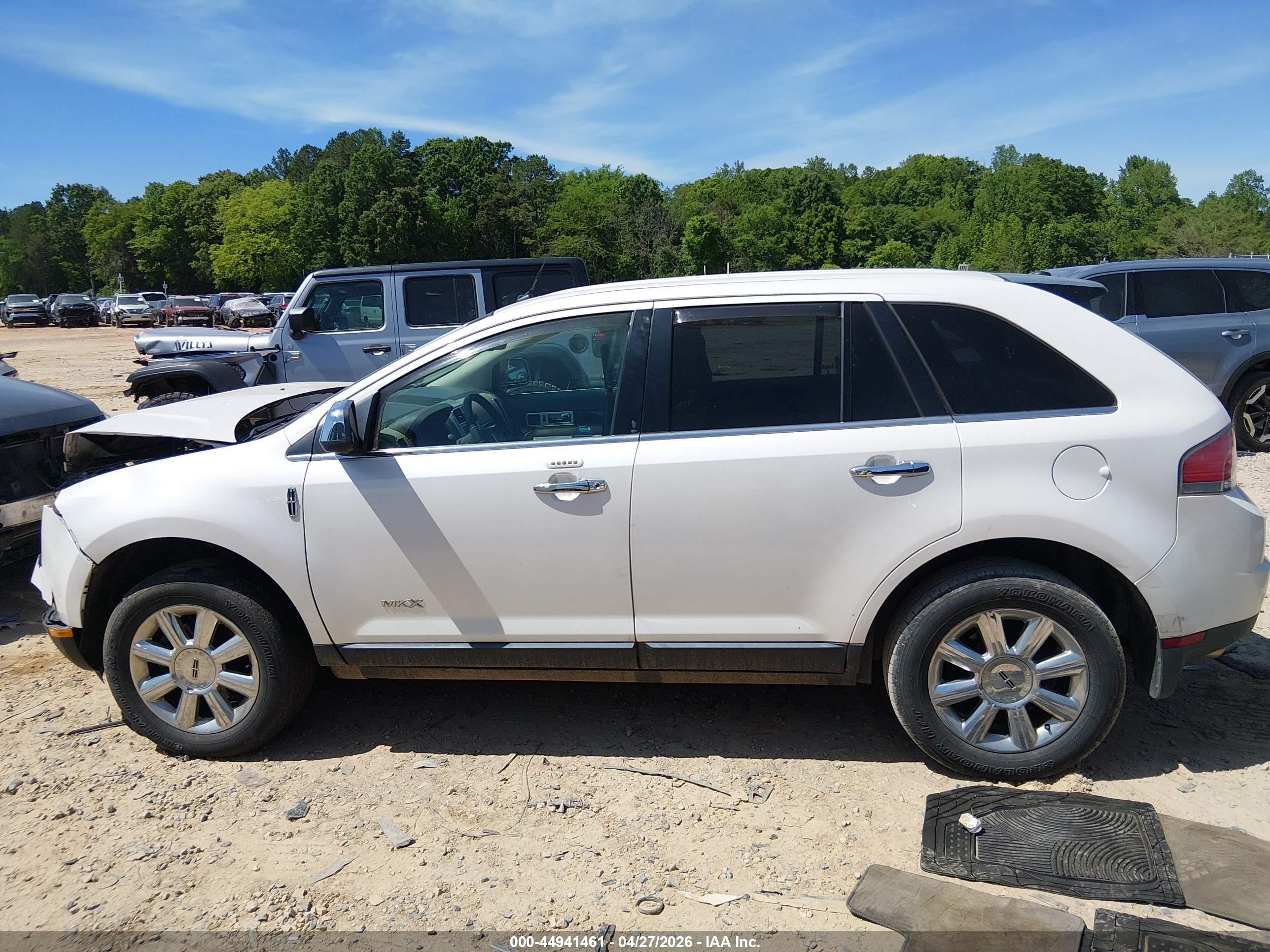 2009 Lincoln Mkx   White vin: 2LMDU88C39BJ06537