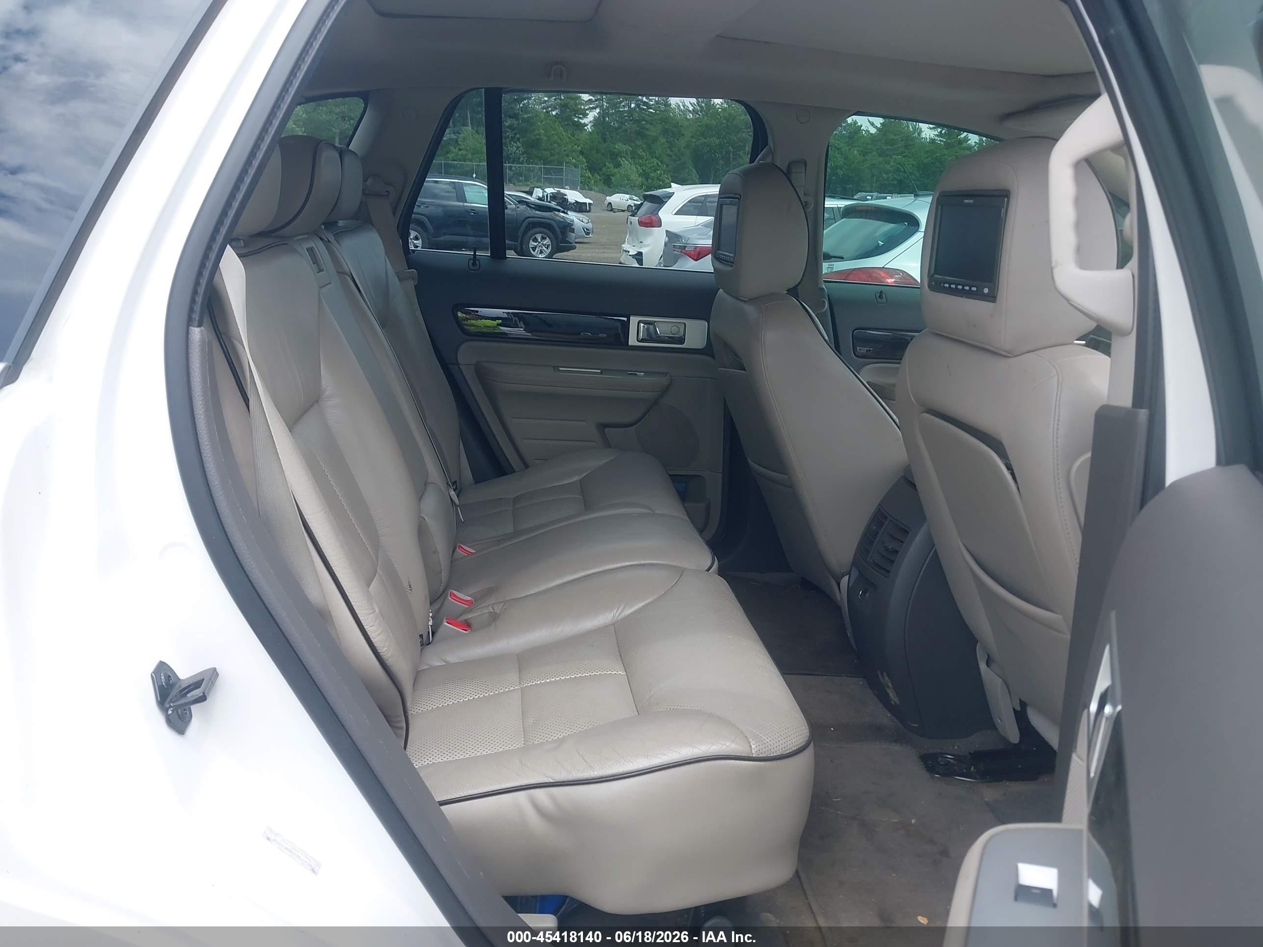2009 Lincoln Mkx   White vin: 2LMDU88C39BJ09017