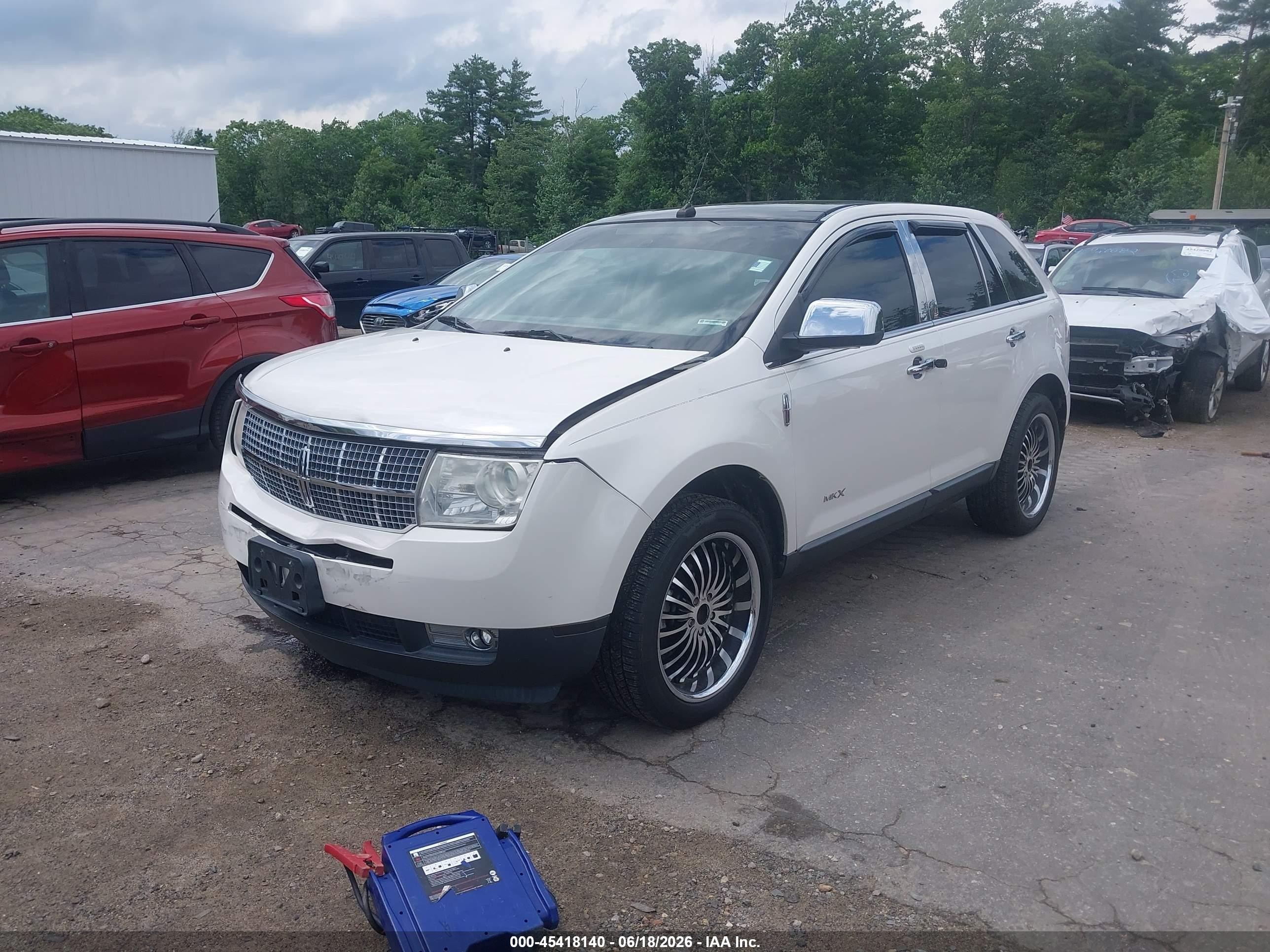 2009 Lincoln Mkx   White vin: 2LMDU88C39BJ09017