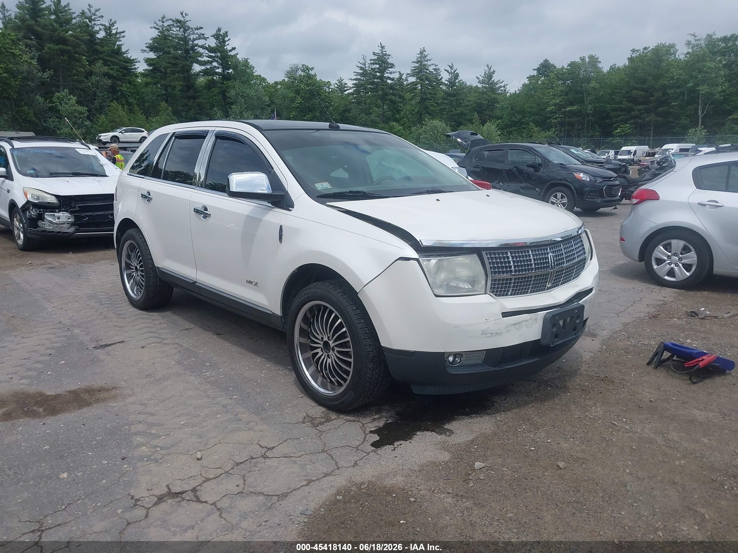 2009 Lincoln Mkx   White vin: 2LMDU88C39BJ09017