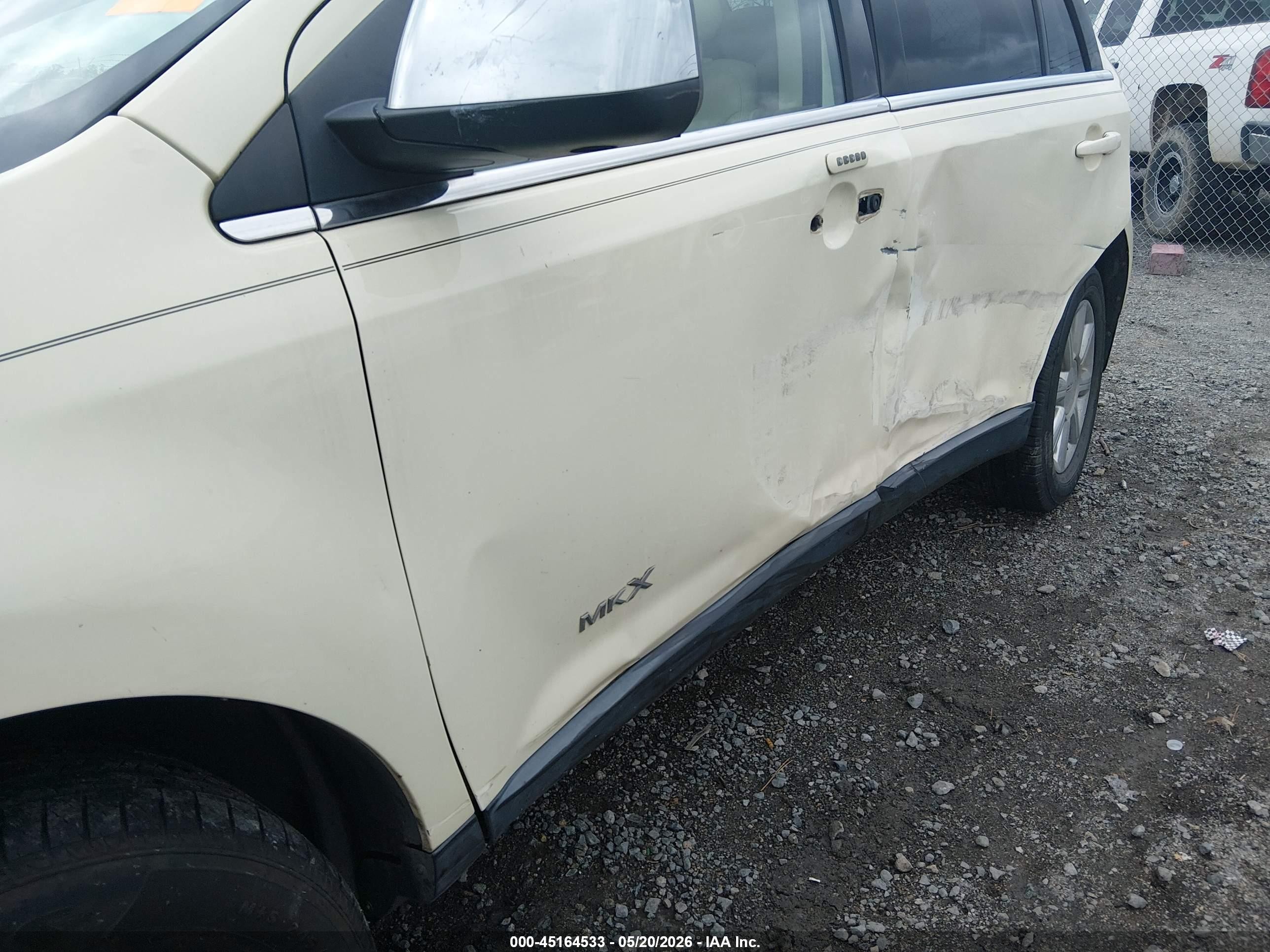 2007 Lincoln Mkx   White vin: 2LMDU88C47BJ23280