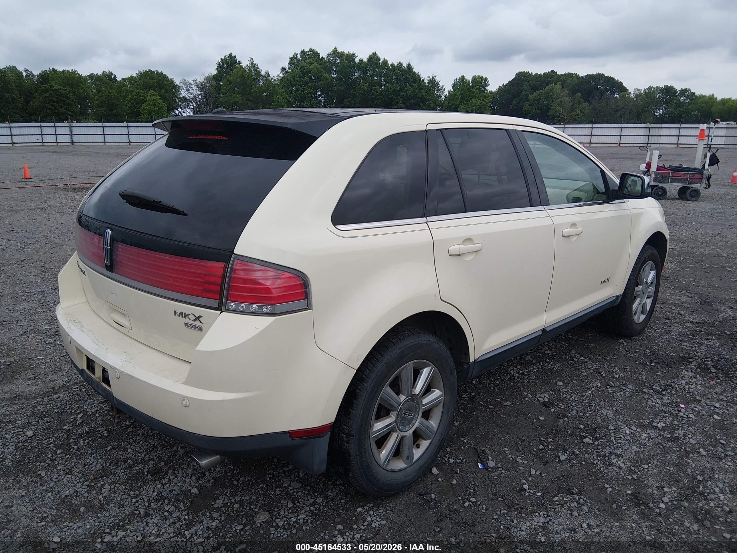 2007 Lincoln Mkx   White vin: 2LMDU88C47BJ23280
