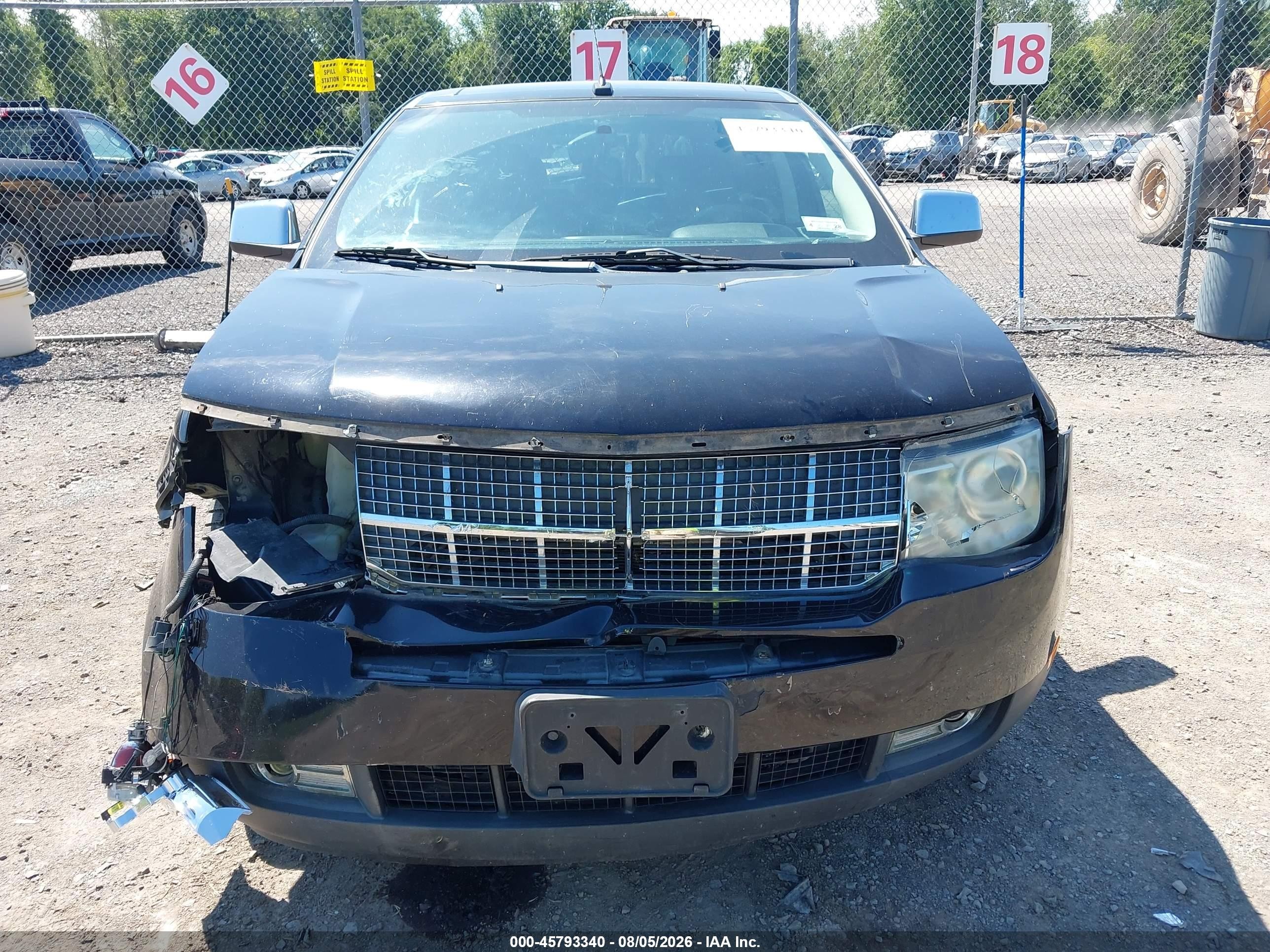 2007 Lincoln Mkx   Black vin: 2LMDU88C47BJ23957