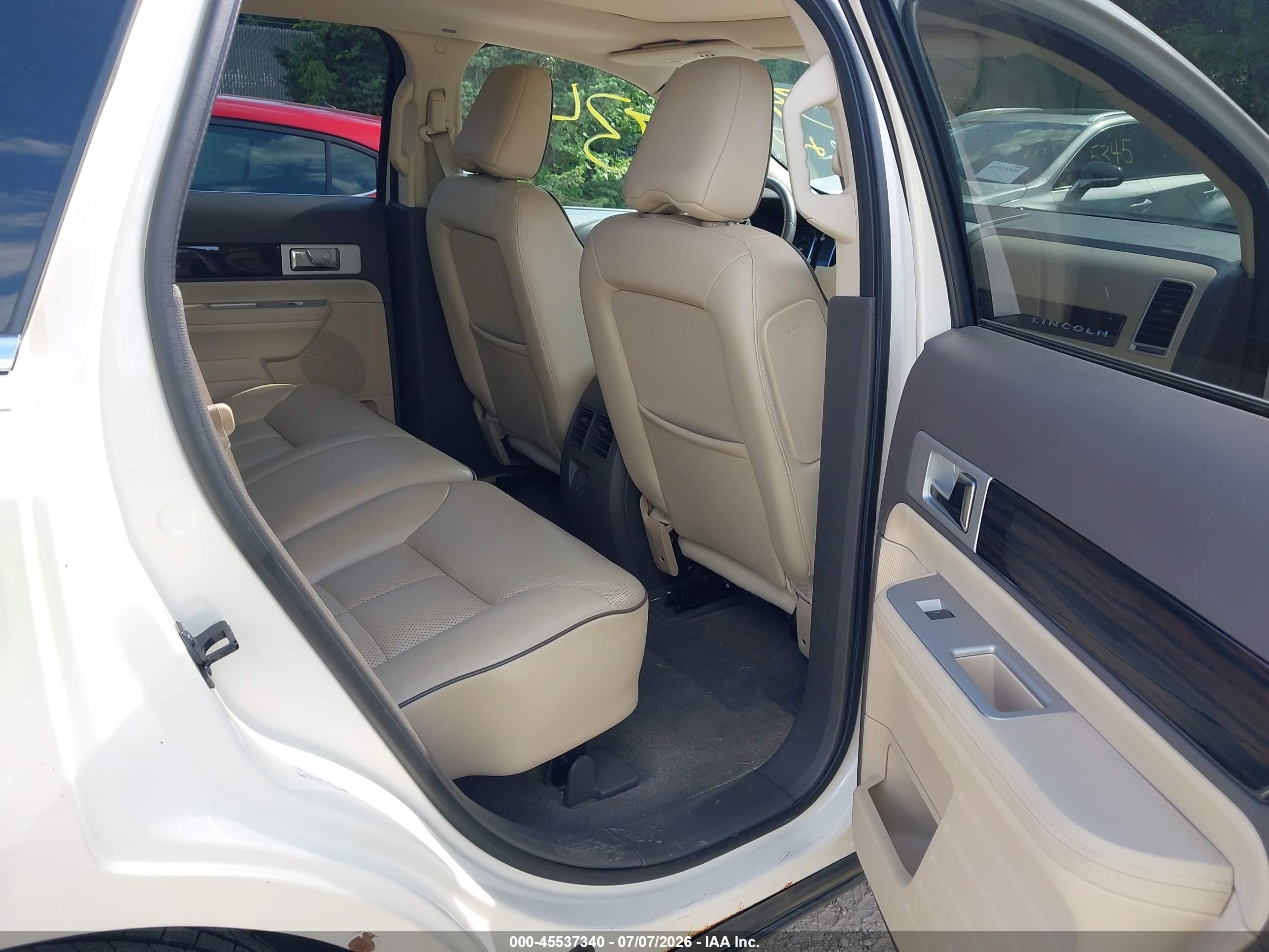 2008 Lincoln Mkx   White vin: 2LMDU88C48BJ20008