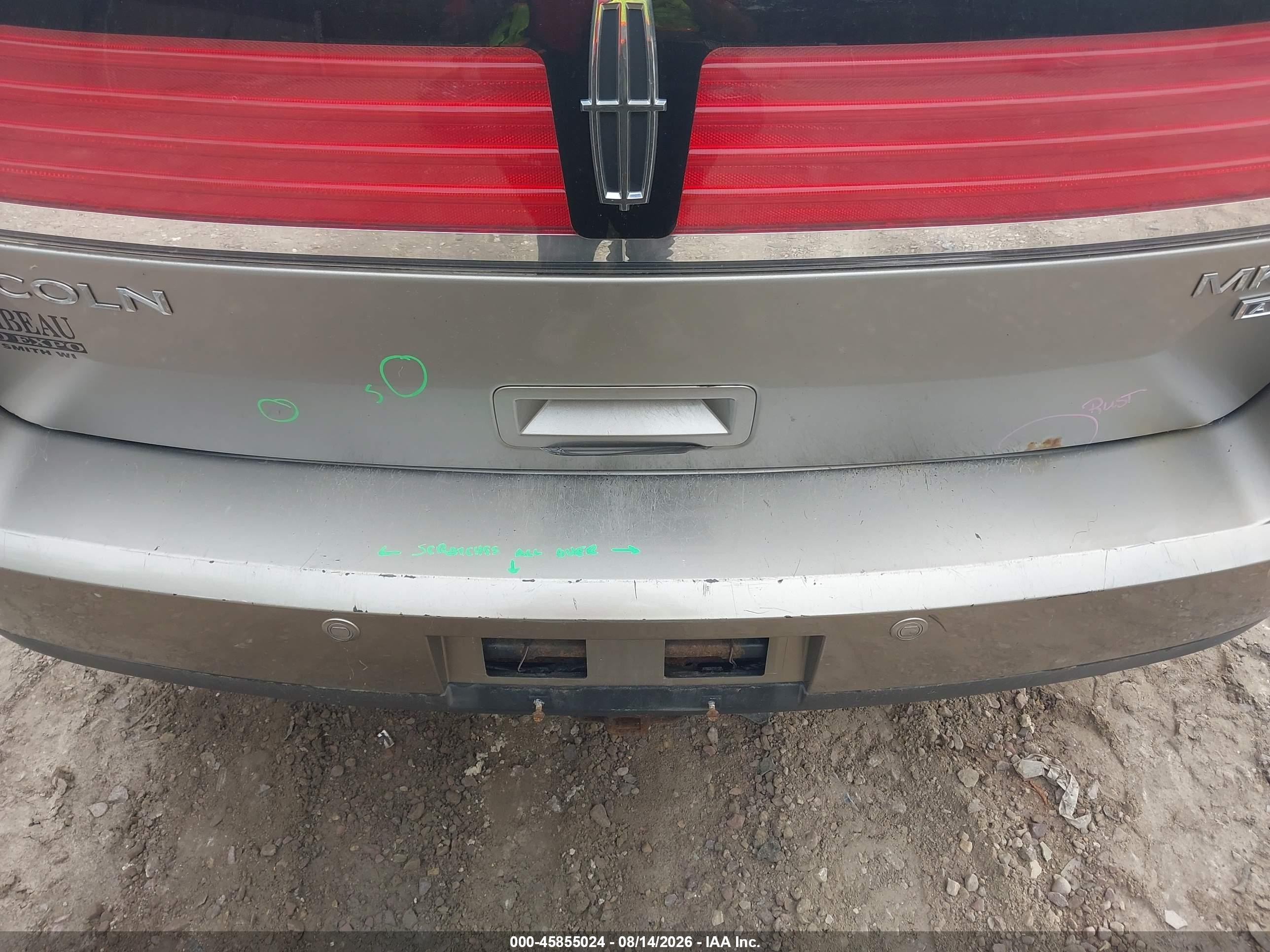 2008 Lincoln Mkx   Серый vin: 2LMDU88C48BJ34054