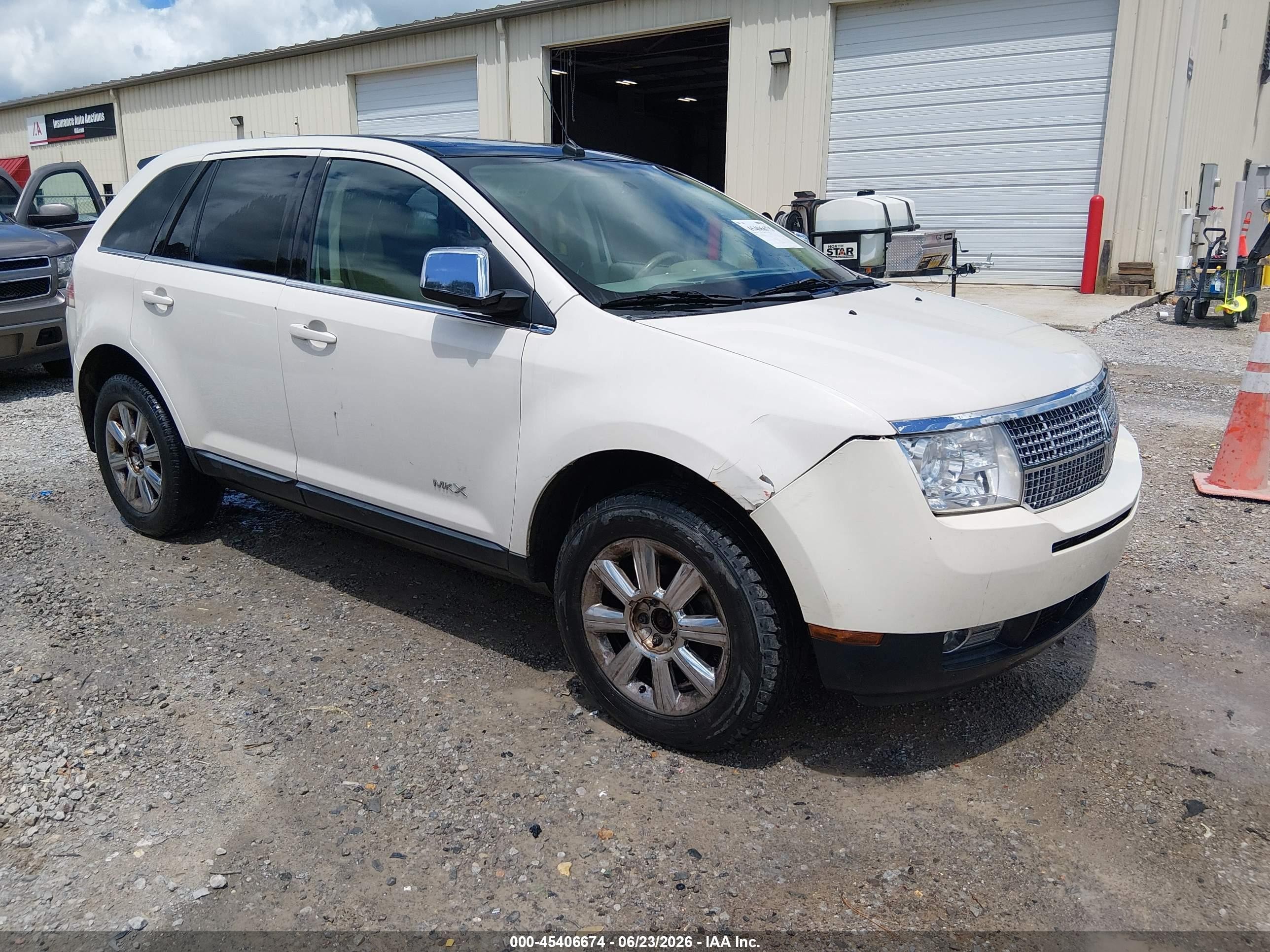 2007 Lincoln Mkx   White vin: 2LMDU88C57BJ02969