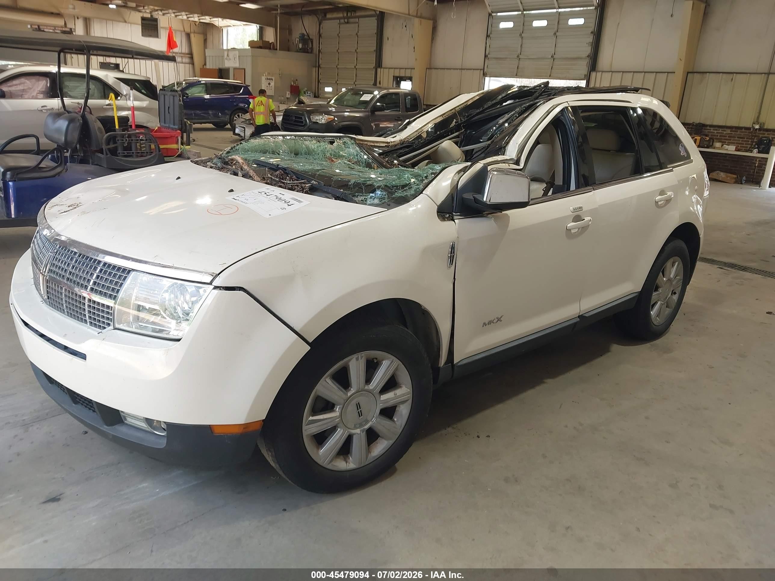 2008 Lincoln Mkx   White vin: 2LMDU88C58BJ16243