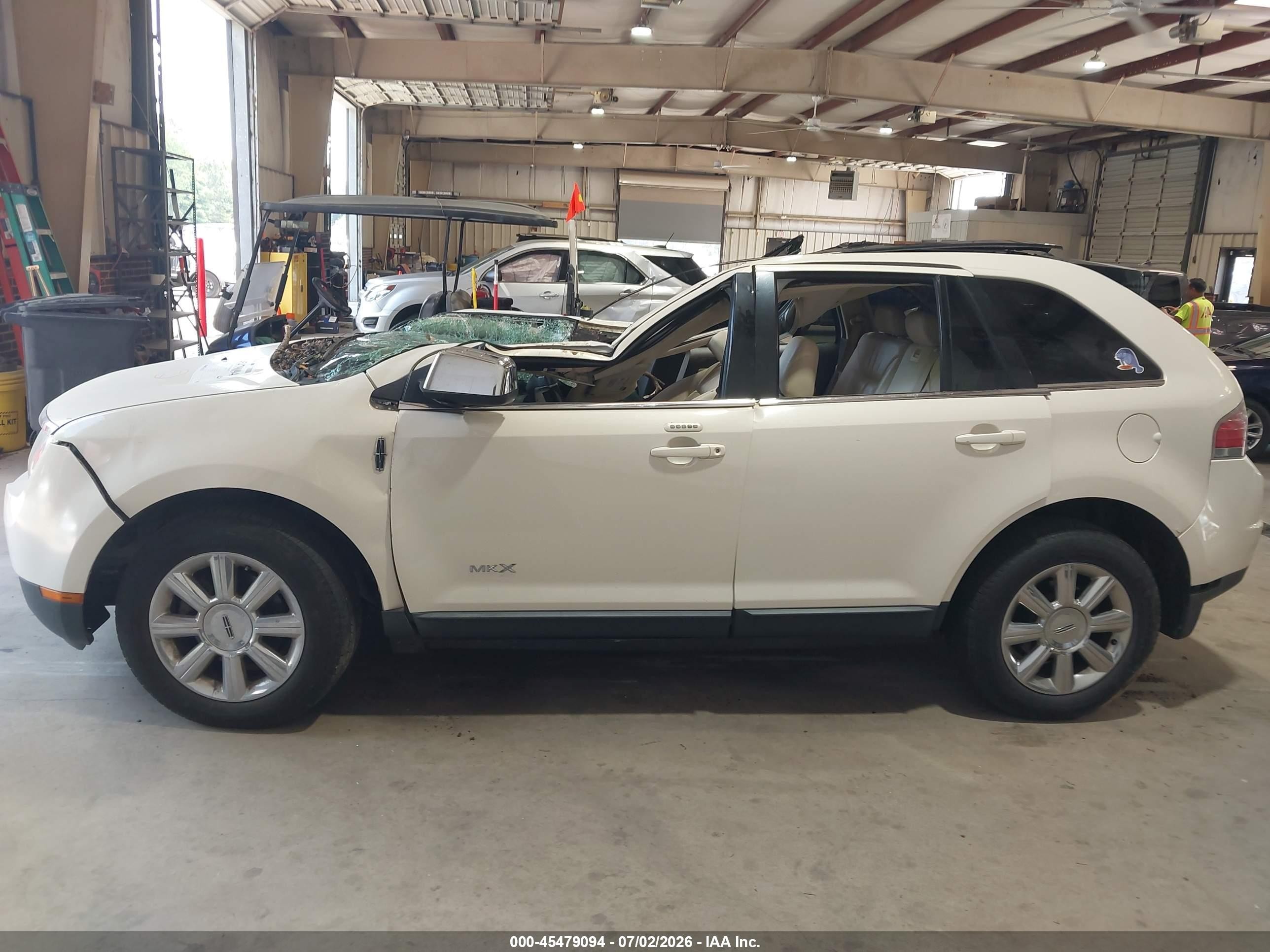 2008 Lincoln Mkx   White vin: 2LMDU88C58BJ16243