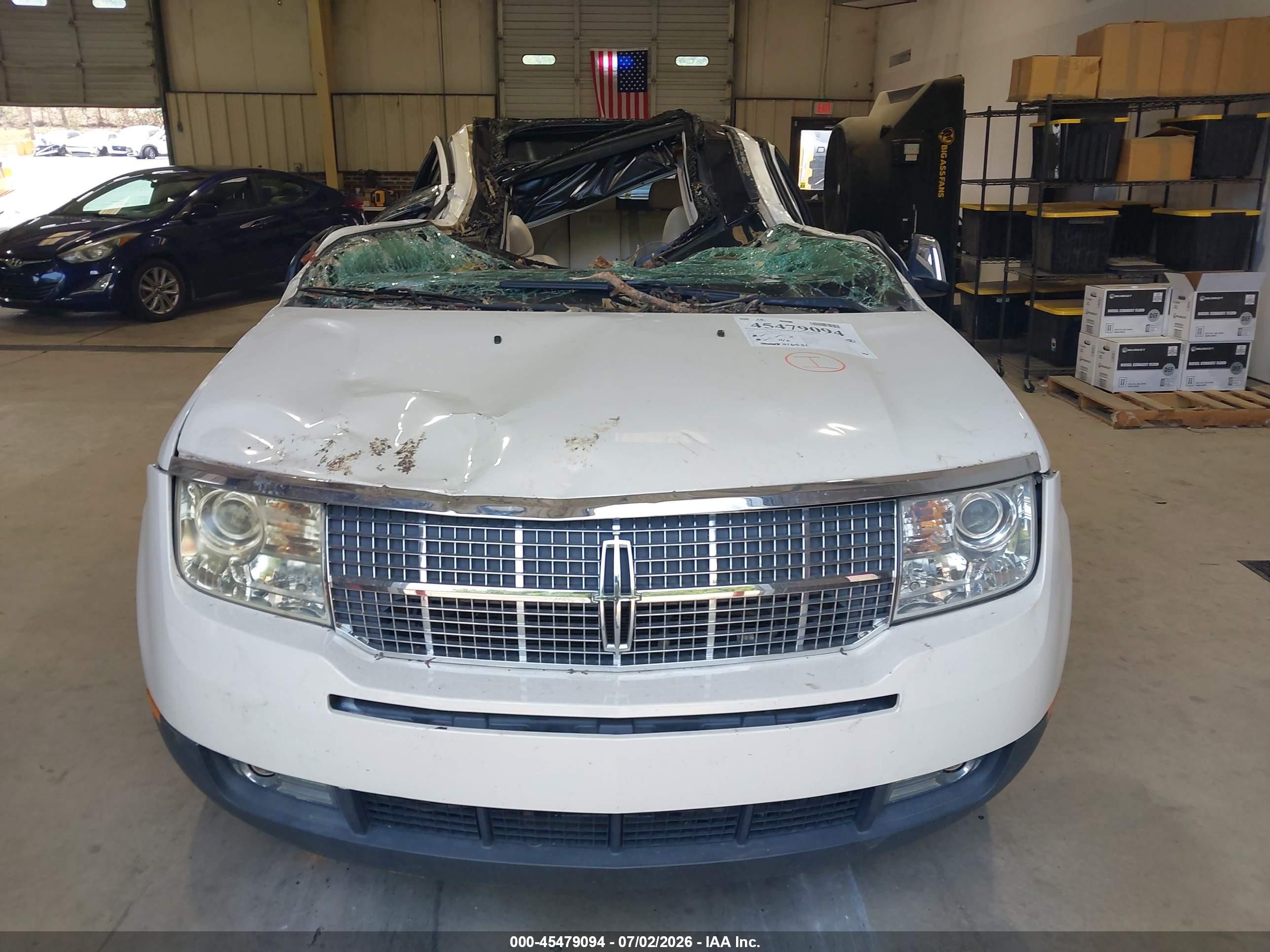 2008 Lincoln Mkx   White vin: 2LMDU88C58BJ16243