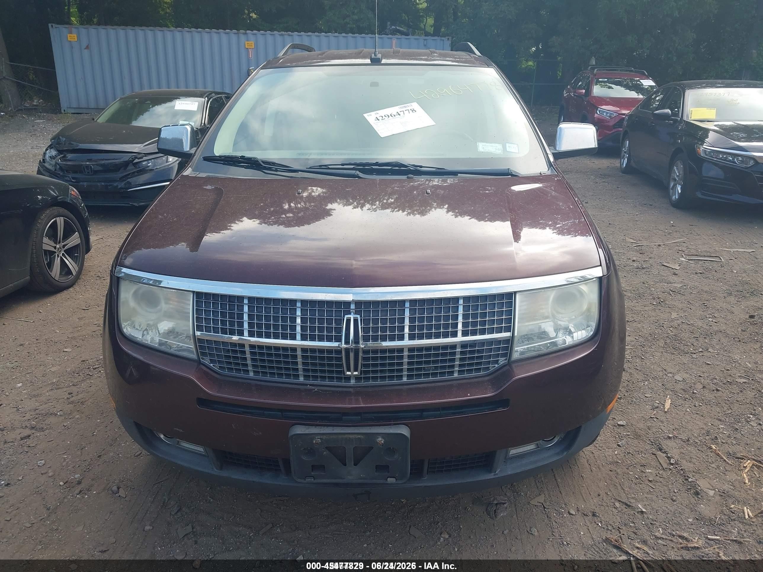 2009 Lincoln Mkx   Maroon vin: 2LMDU88C59BJ03025