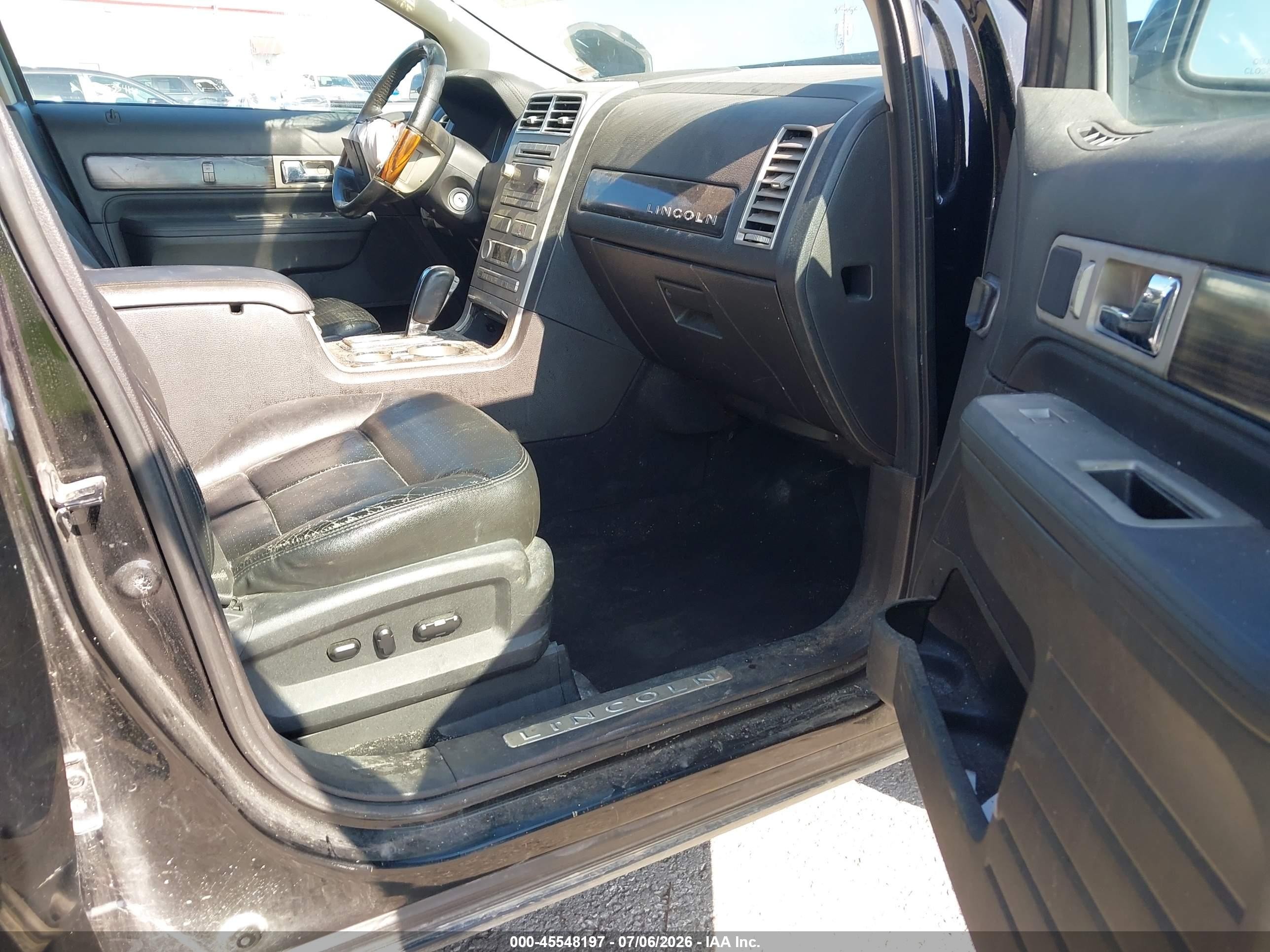 2007 Lincoln Mkx   Черный vin: 2LMDU88C67BJ12443