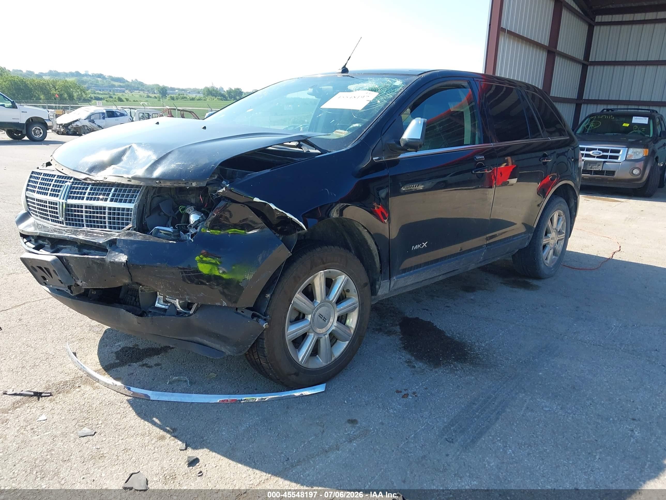 2007 Lincoln Mkx   Черный vin: 2LMDU88C67BJ12443