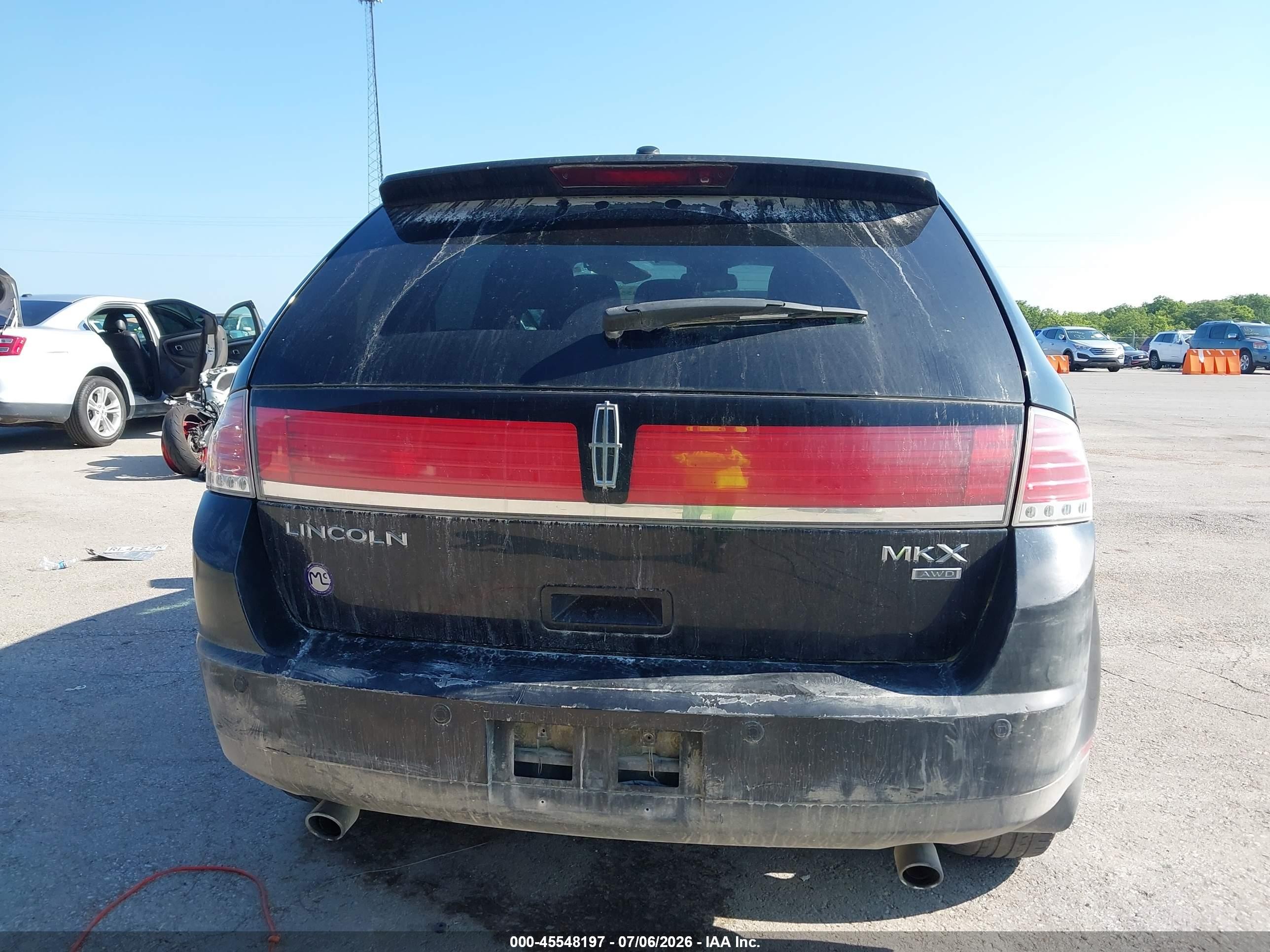 2007 Lincoln Mkx   Черный vin: 2LMDU88C67BJ12443