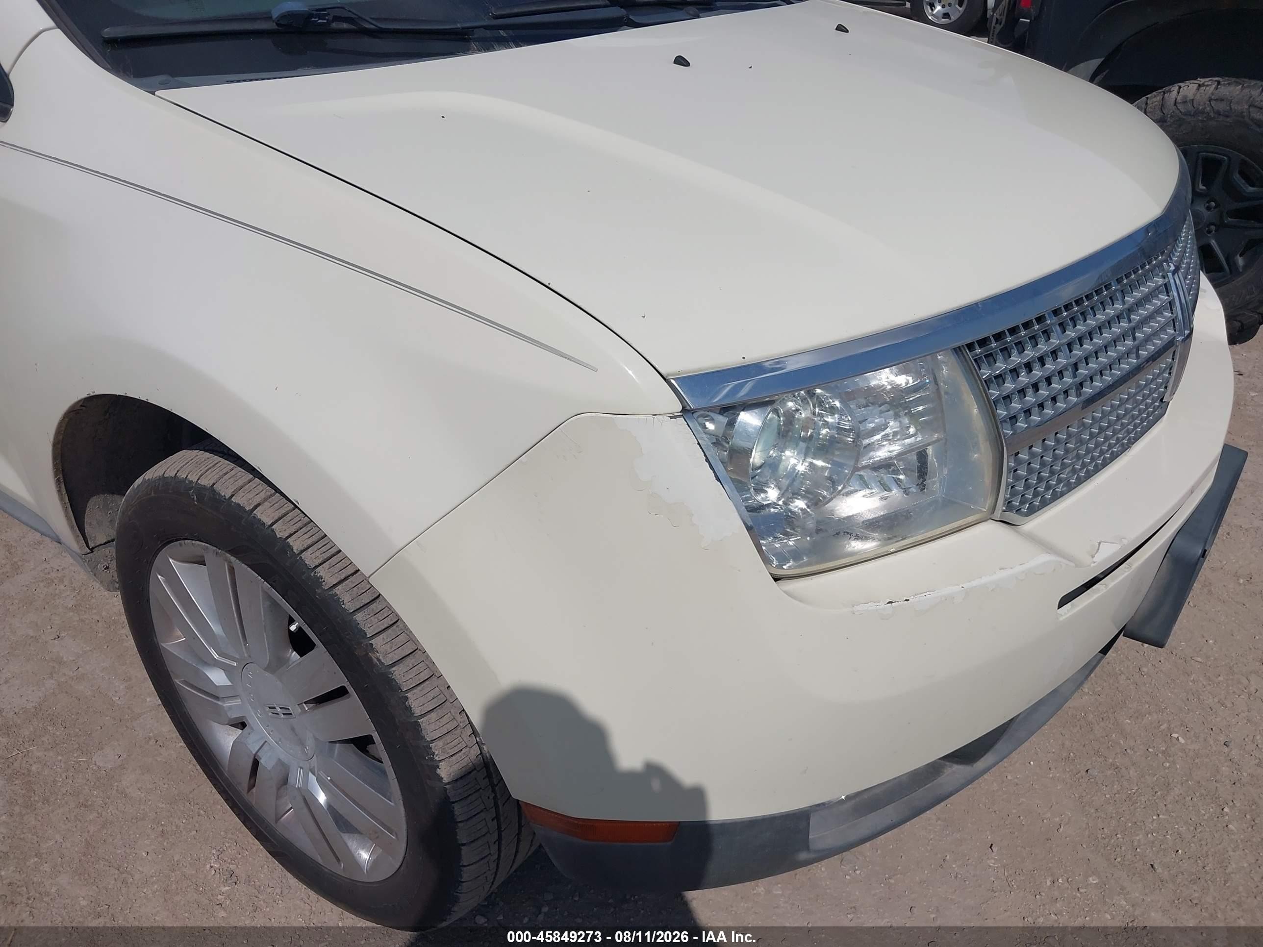 2008 Lincoln Mkx   White vin: 2LMDU88C68BJ36095