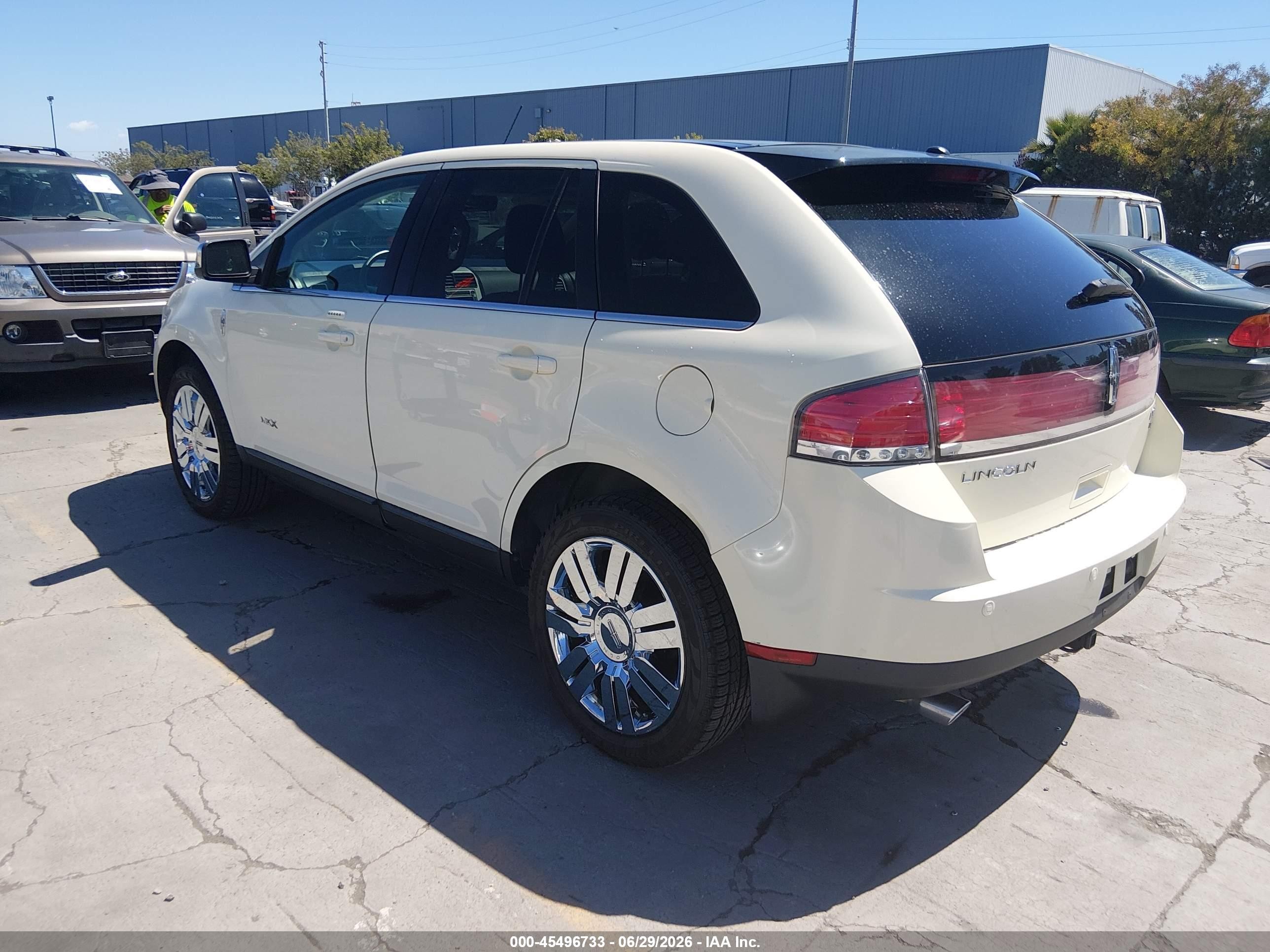 2008 Lincoln Mkx   White vin: 2LMDU88C88BJ30959