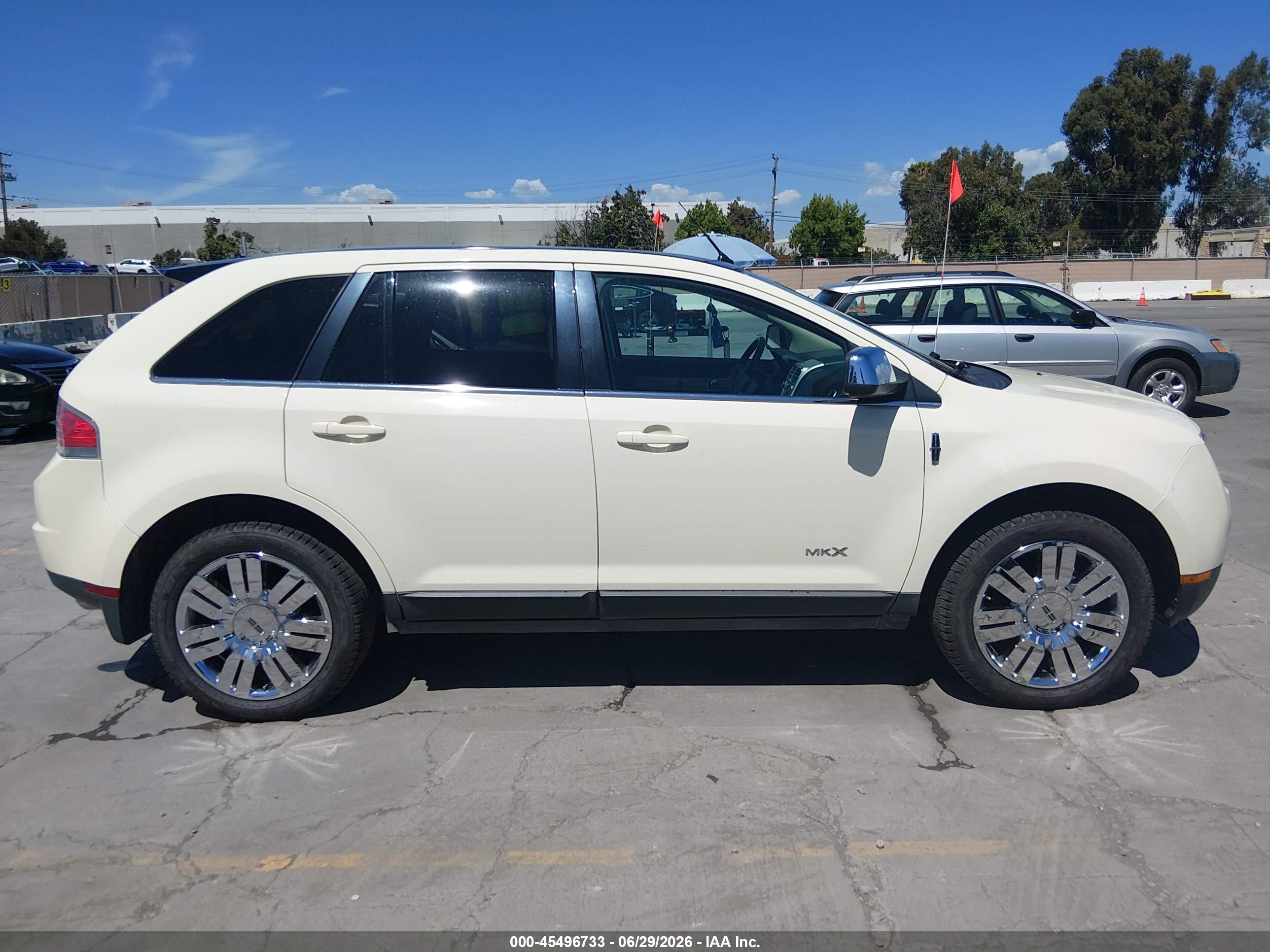 2008 Lincoln Mkx   White vin: 2LMDU88C88BJ30959