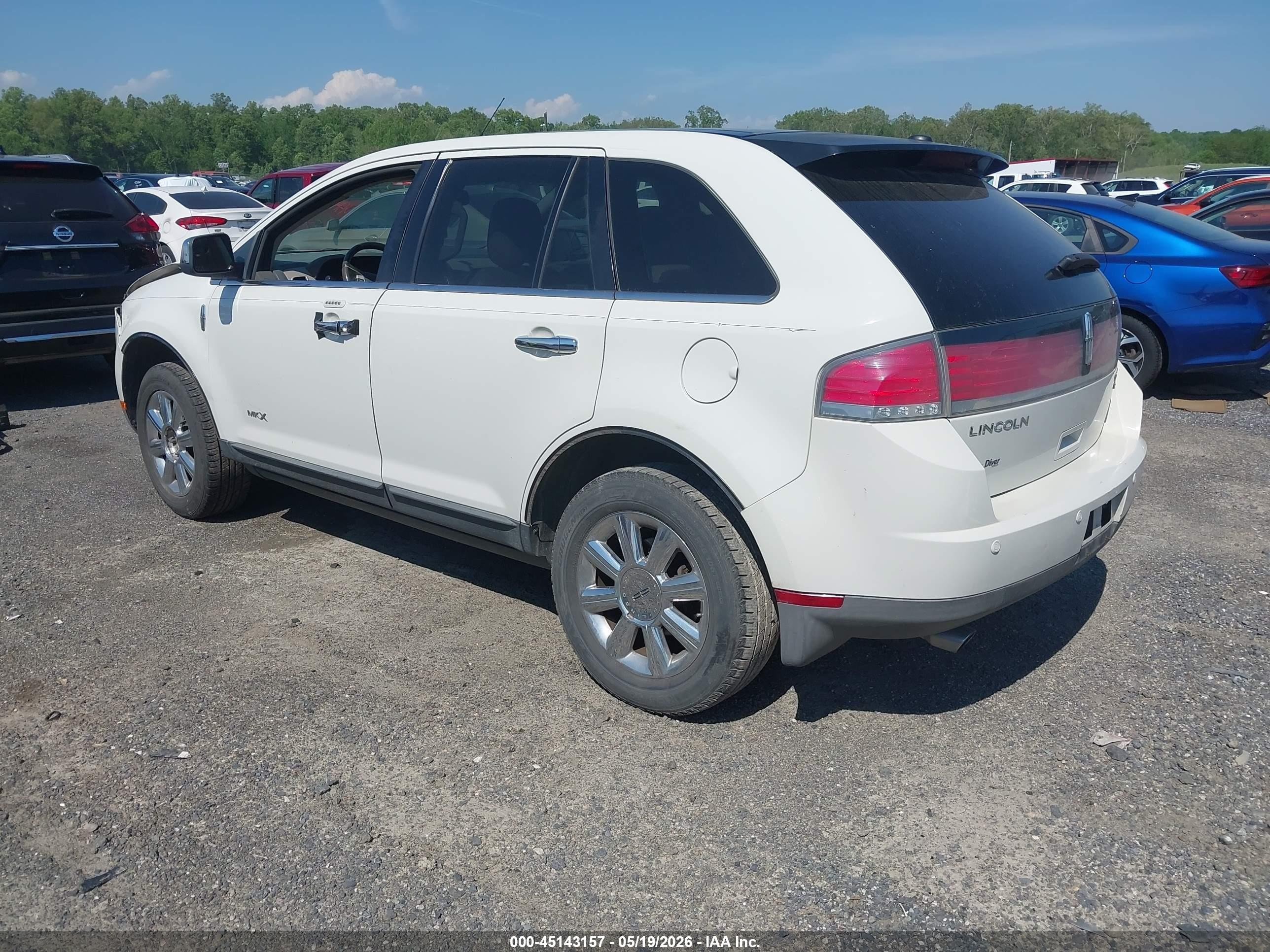 2009 Lincoln Mkx   White vin: 2LMDU88C89BJ05111