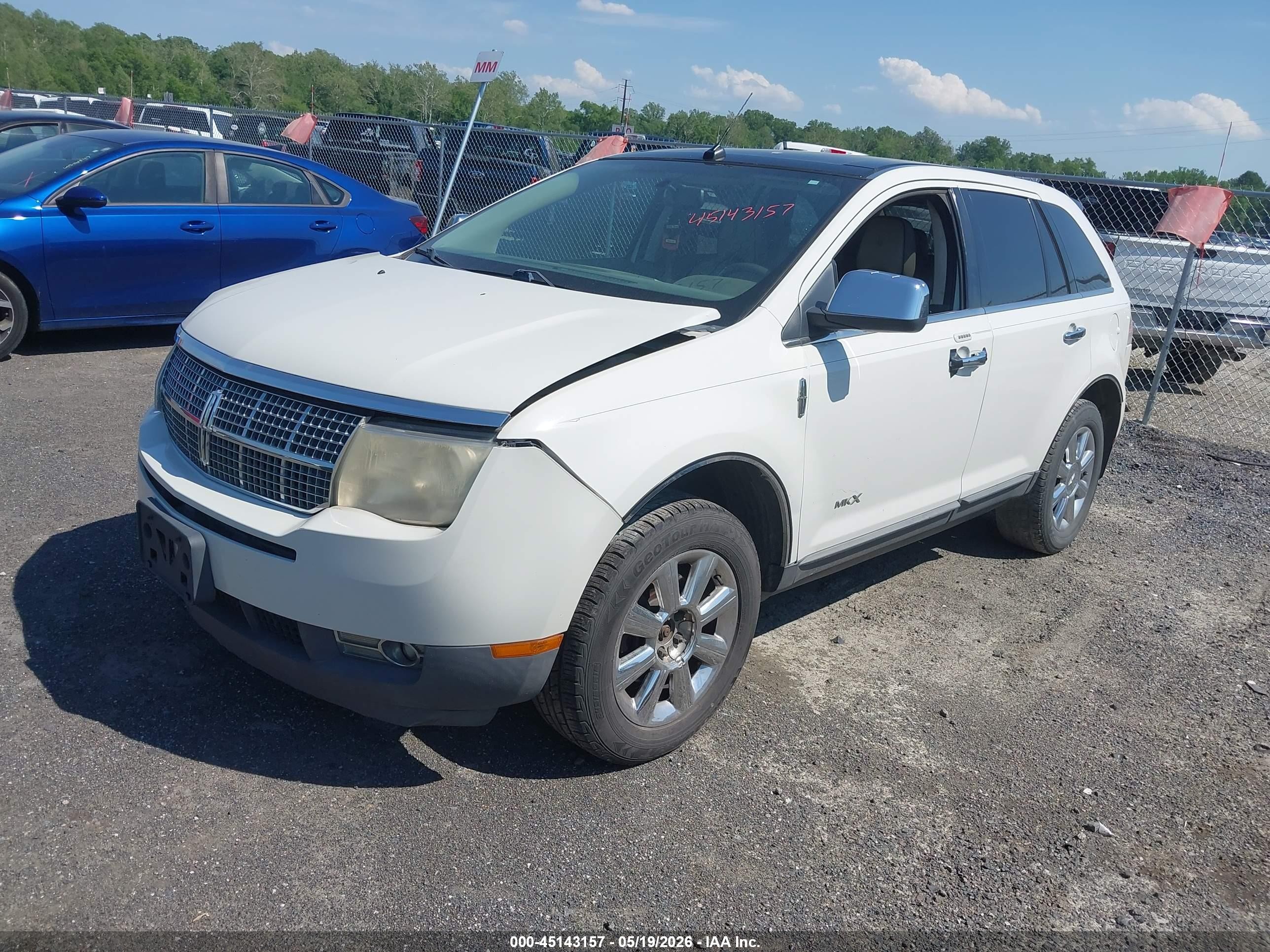 2009 Lincoln Mkx   White vin: 2LMDU88C89BJ05111
