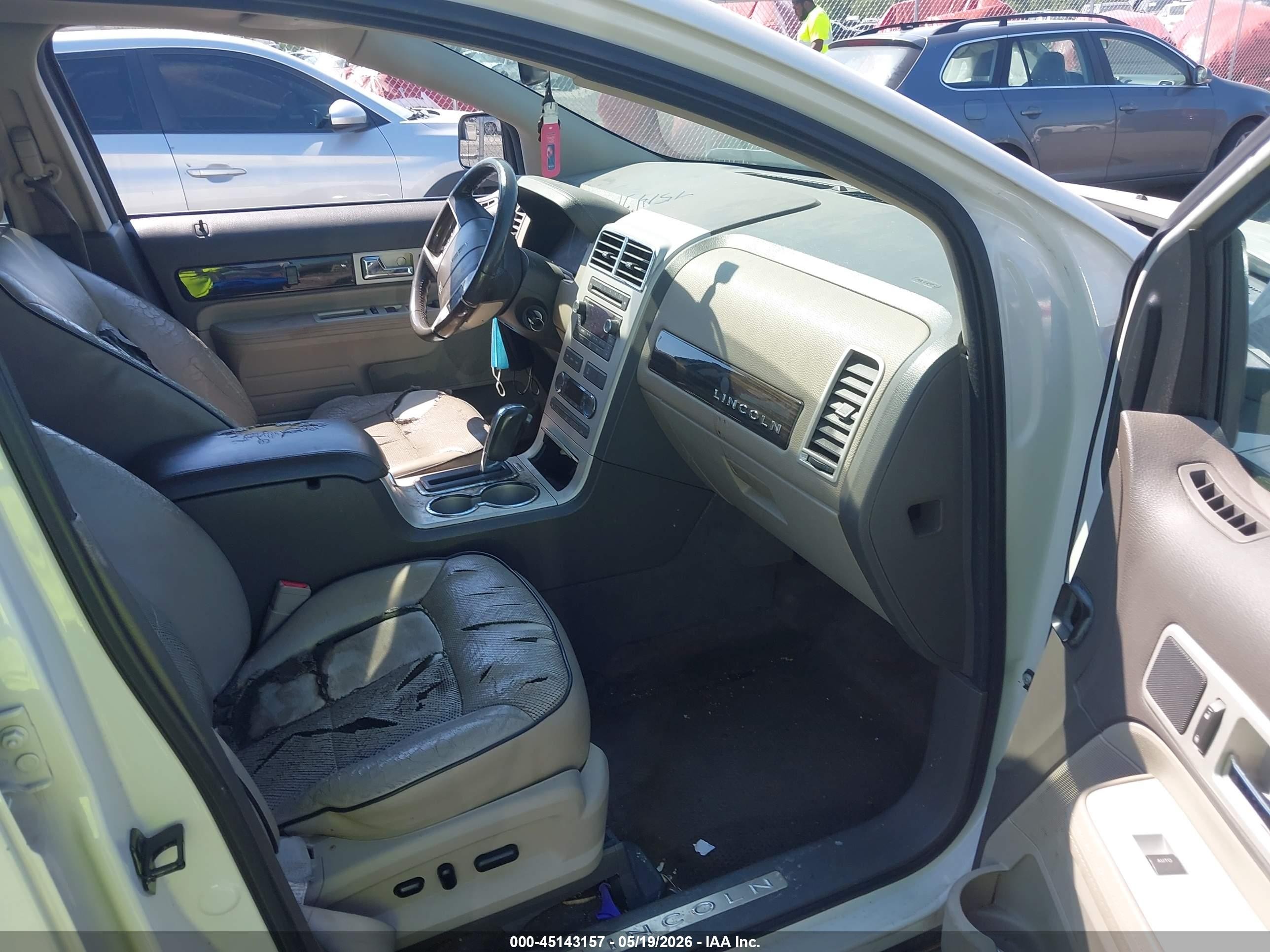 2009 Lincoln Mkx   White vin: 2LMDU88C89BJ05111