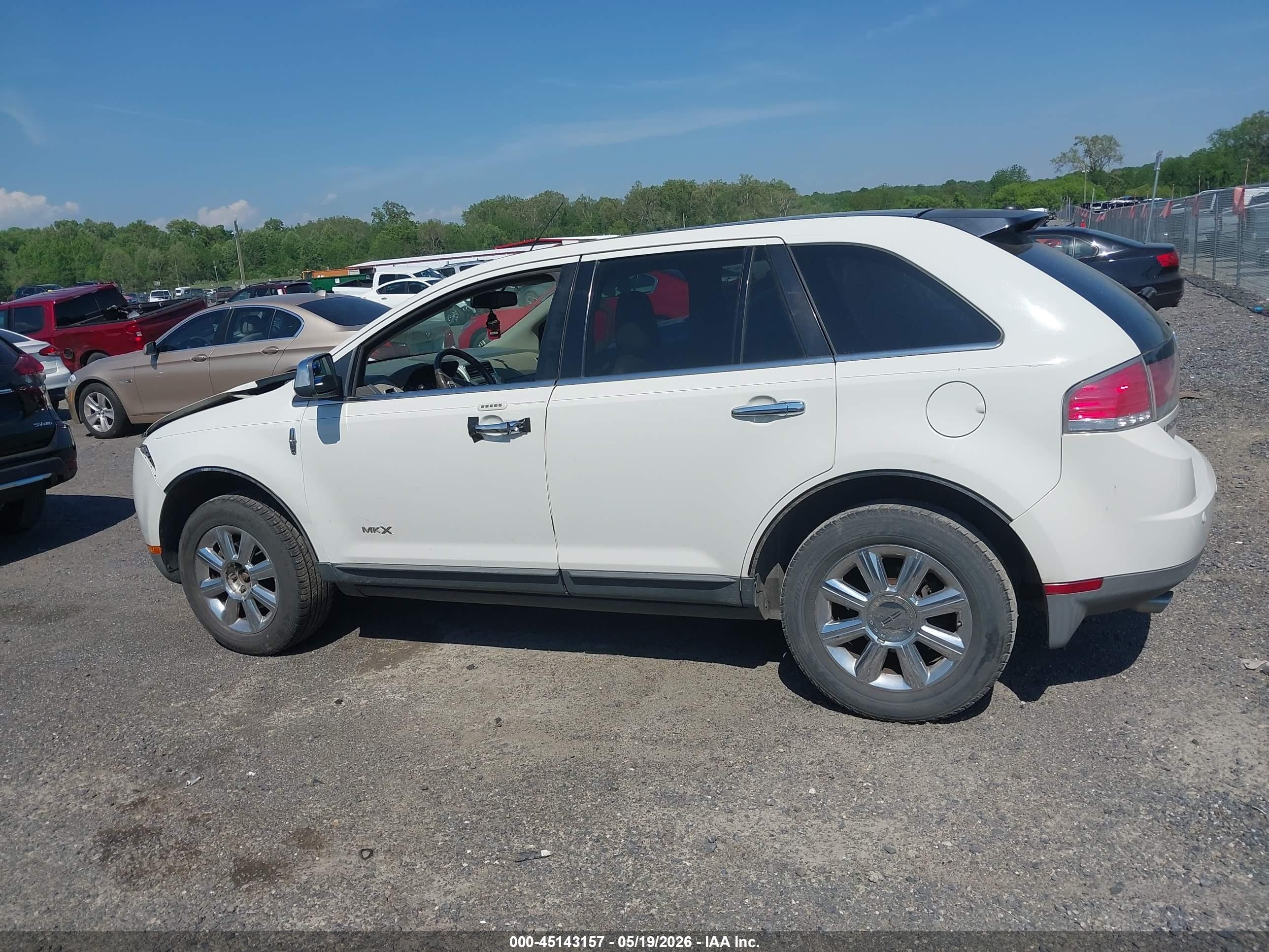 2009 Lincoln Mkx   White vin: 2LMDU88C89BJ05111