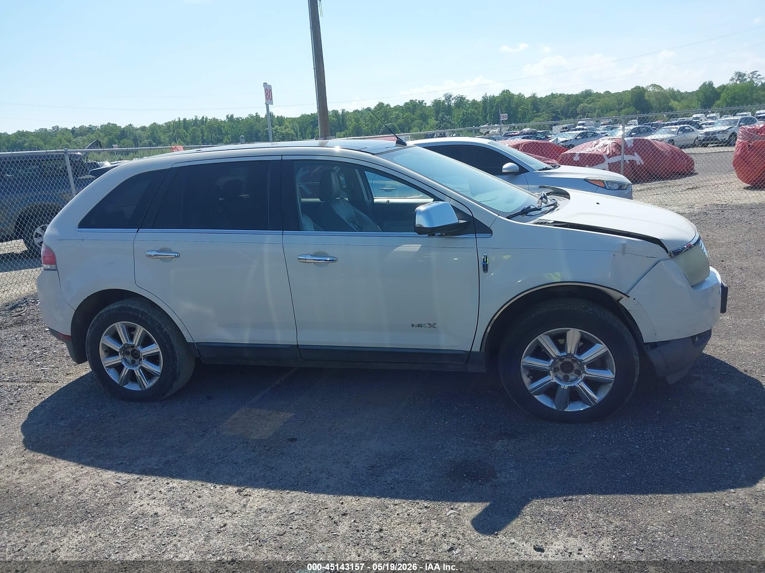 2009 Lincoln Mkx   White vin: 2LMDU88C89BJ05111