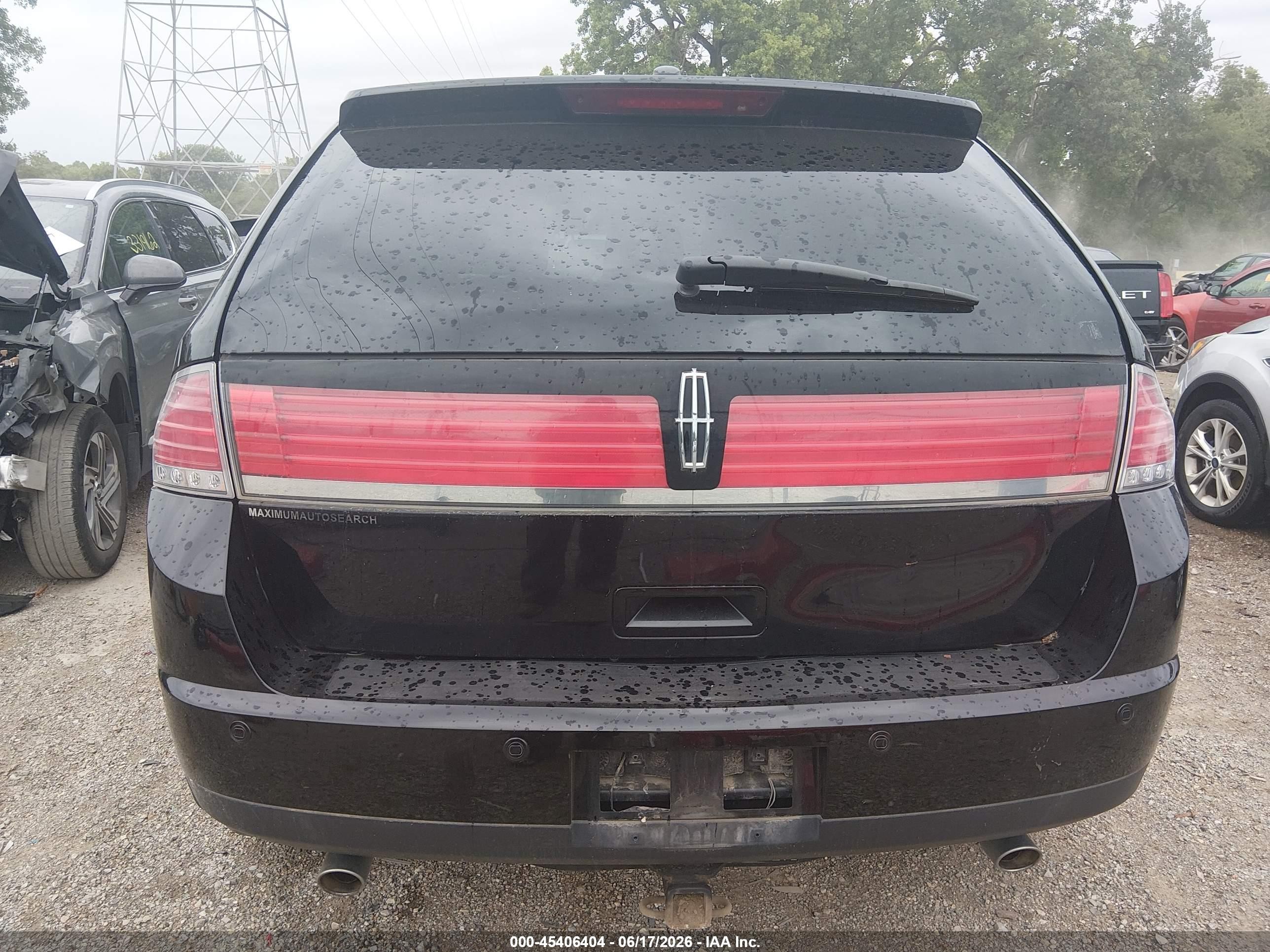 2008 Lincoln Mkx   Black vin: 2LMDU88C98BJ11983