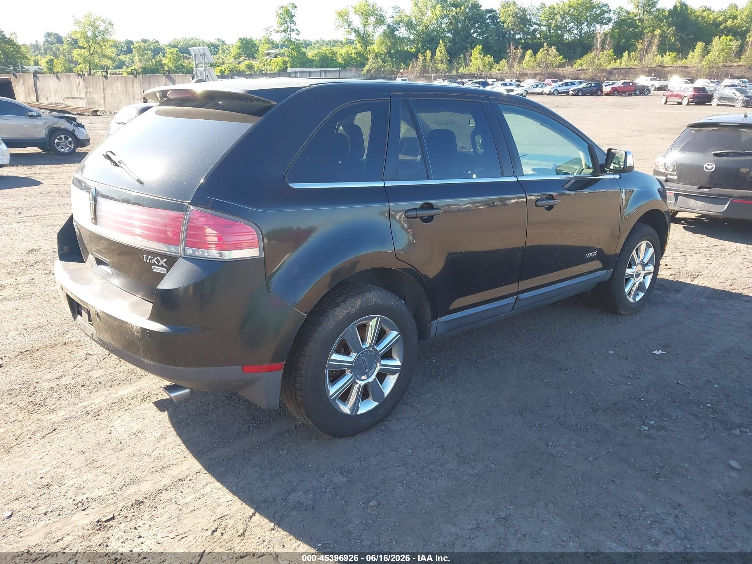 2008 Lincoln Mkx   Black vin: 2LMDU88C98BJ24314
