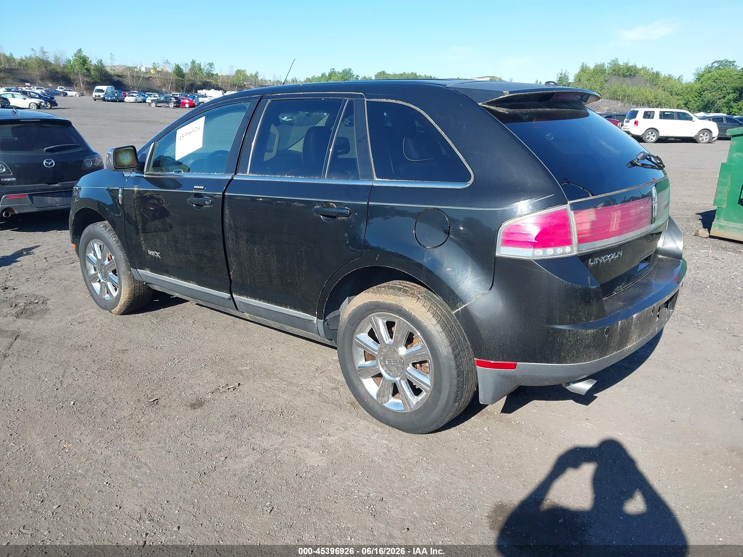 2008 Lincoln Mkx   Black vin: 2LMDU88C98BJ24314