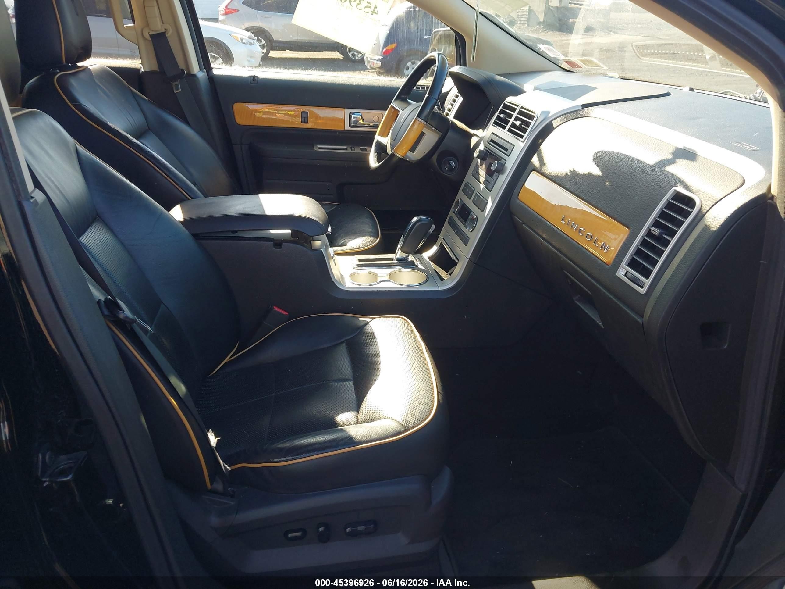 2008 Lincoln Mkx   Black vin: 2LMDU88C98BJ24314