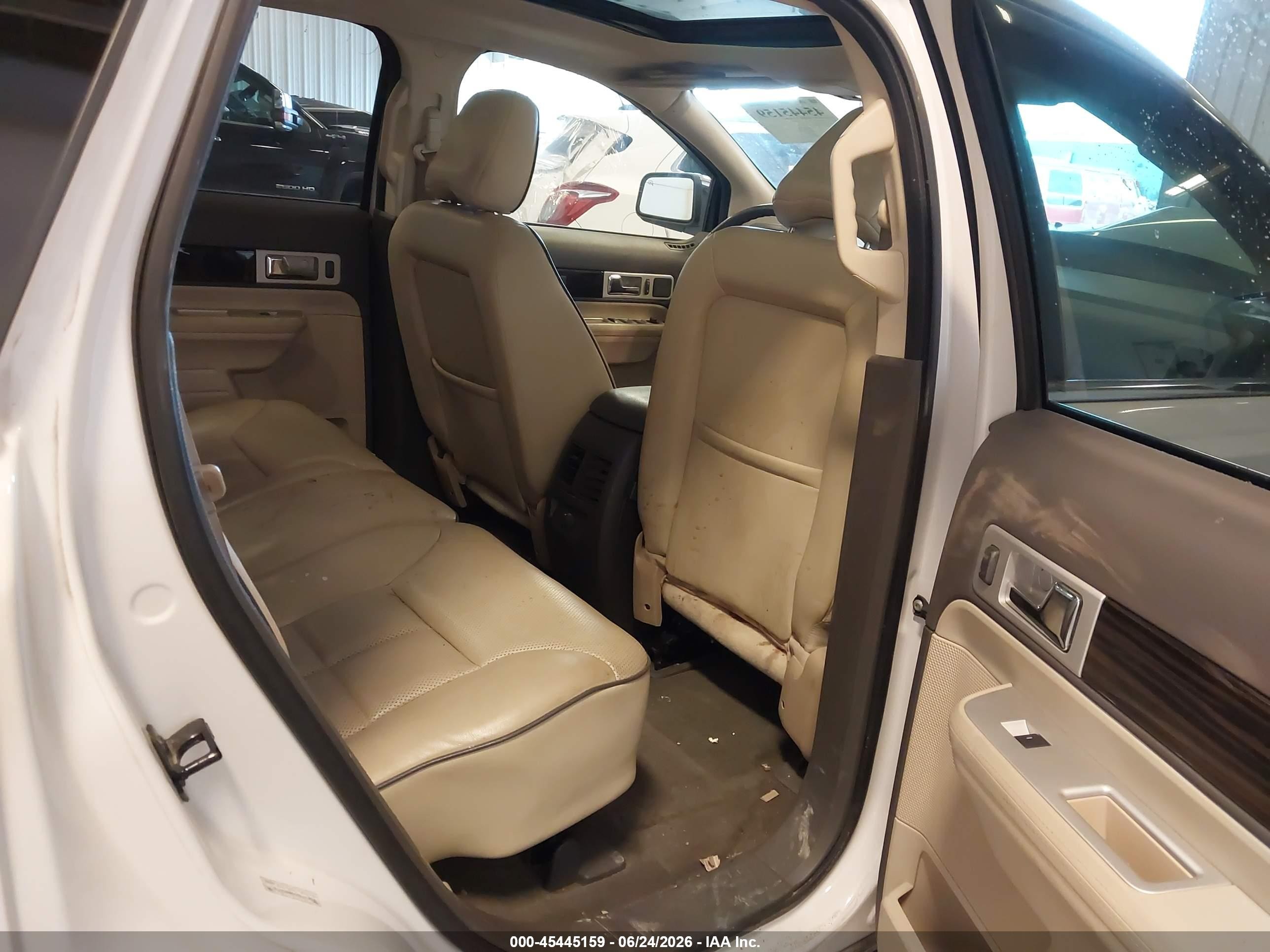 2009 Lincoln Mkx   White vin: 2LMDU88C99BJ01004
