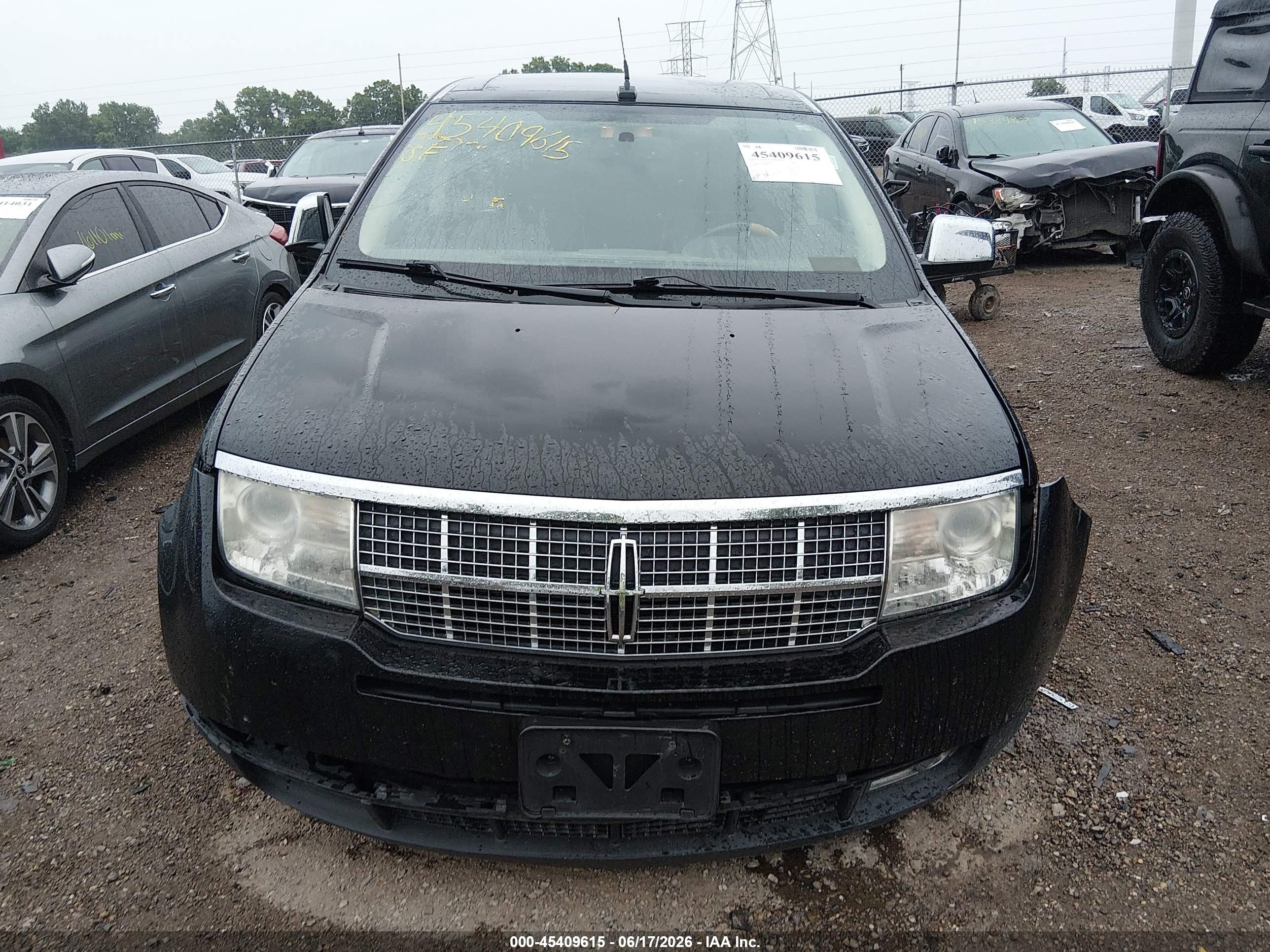 2008 Lincoln Mkx   Black vin: 2LMDU88CX8BJ02273