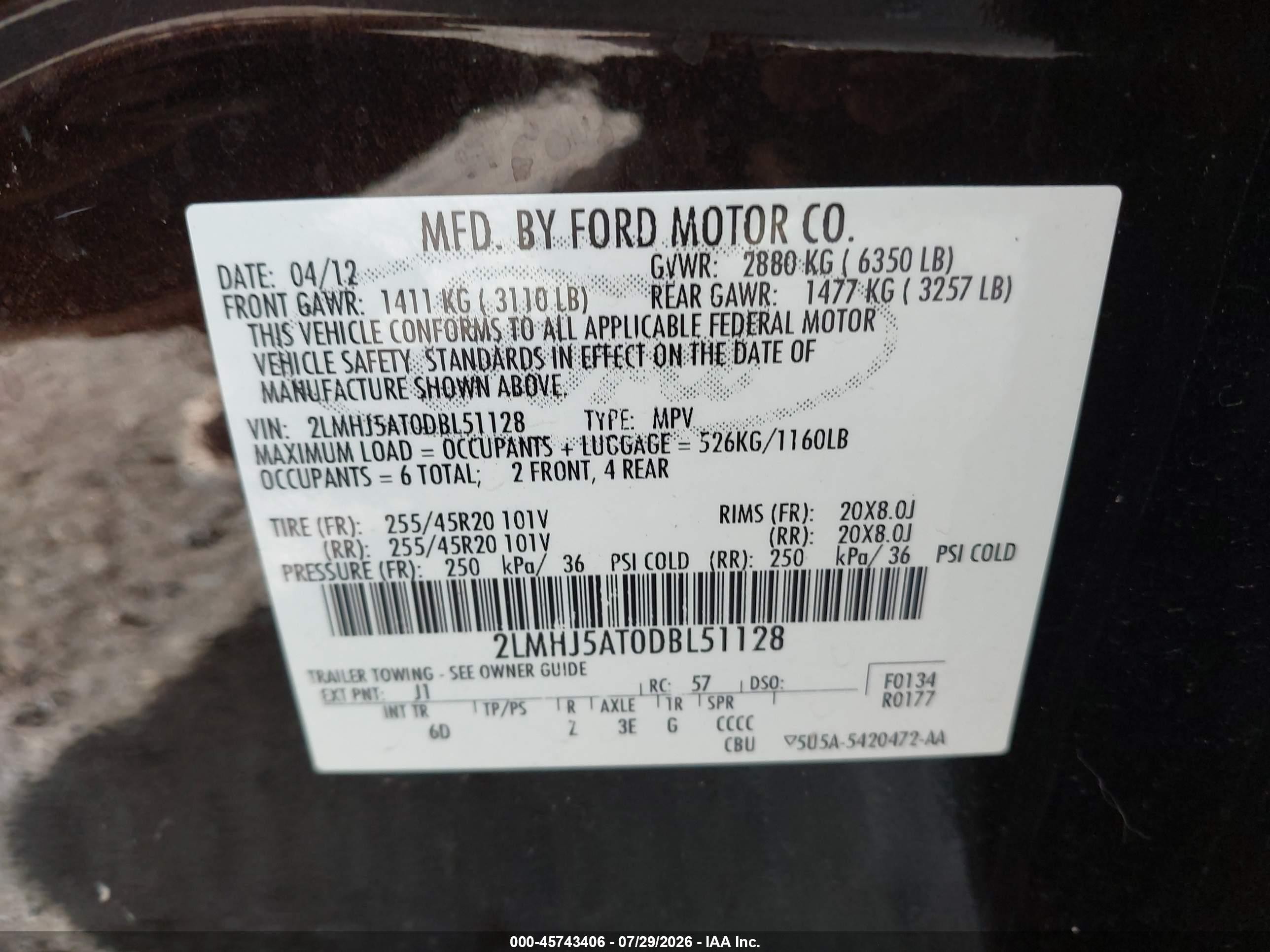 2013 Lincoln Mkt Ecoboost Brown vin: 2LMHJ5AT0DBL51128