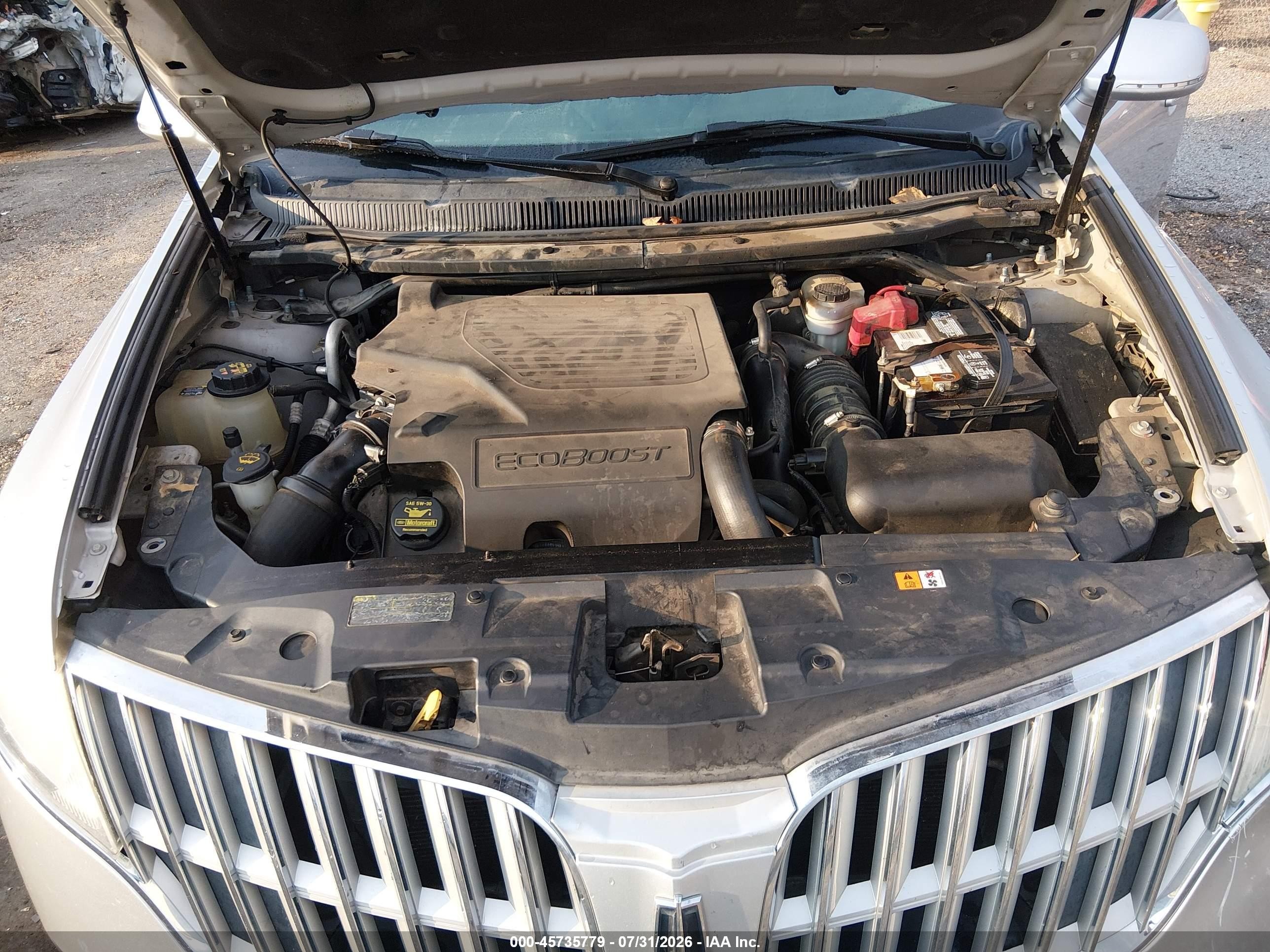 2012 Lincoln Mkt Ecoboost Silver vin: 2LMHJ5AT5CBL53892