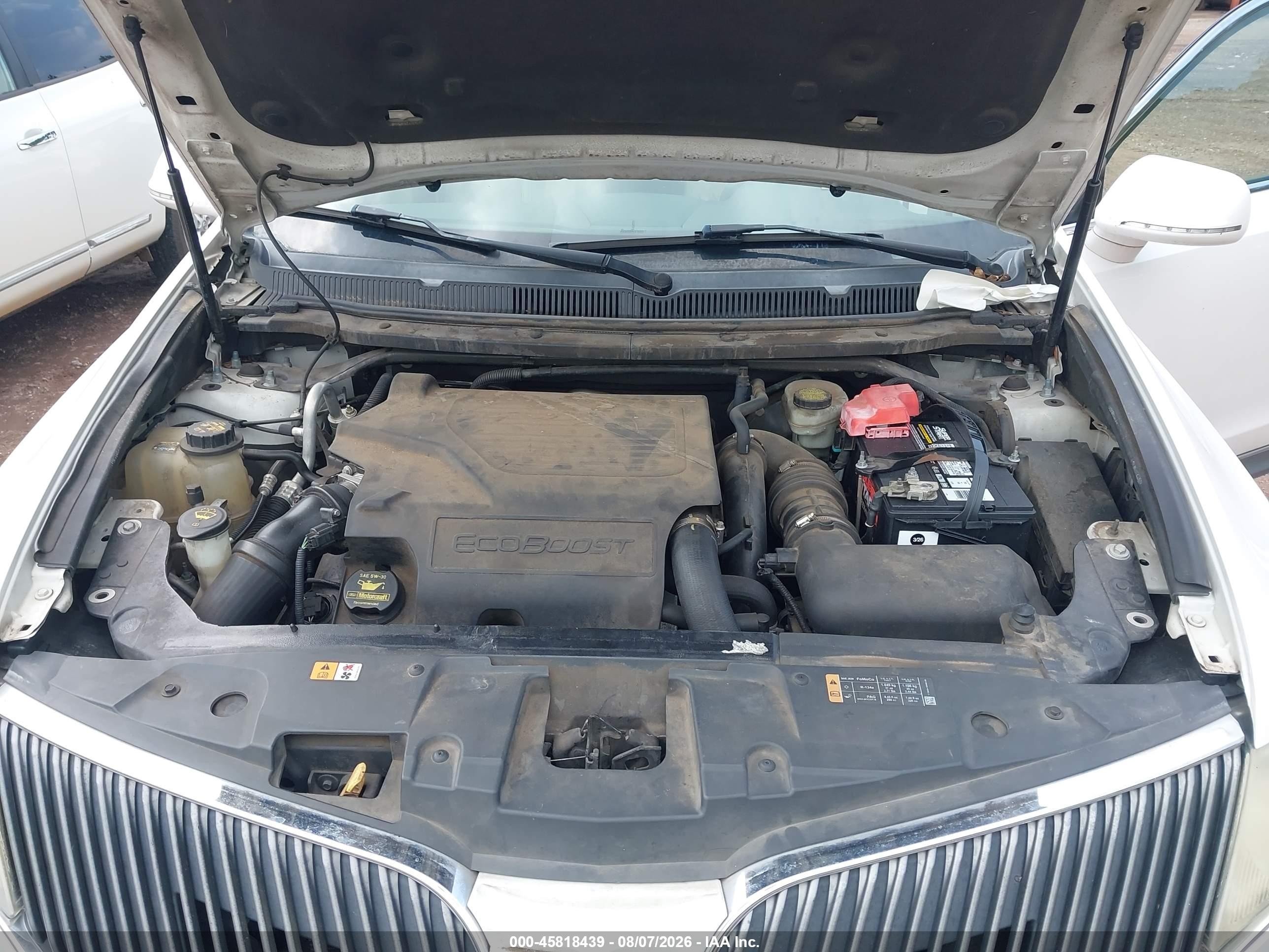 2013 Lincoln Mkt Ecoboost White vin: 2LMHJ5AT7DBL52373