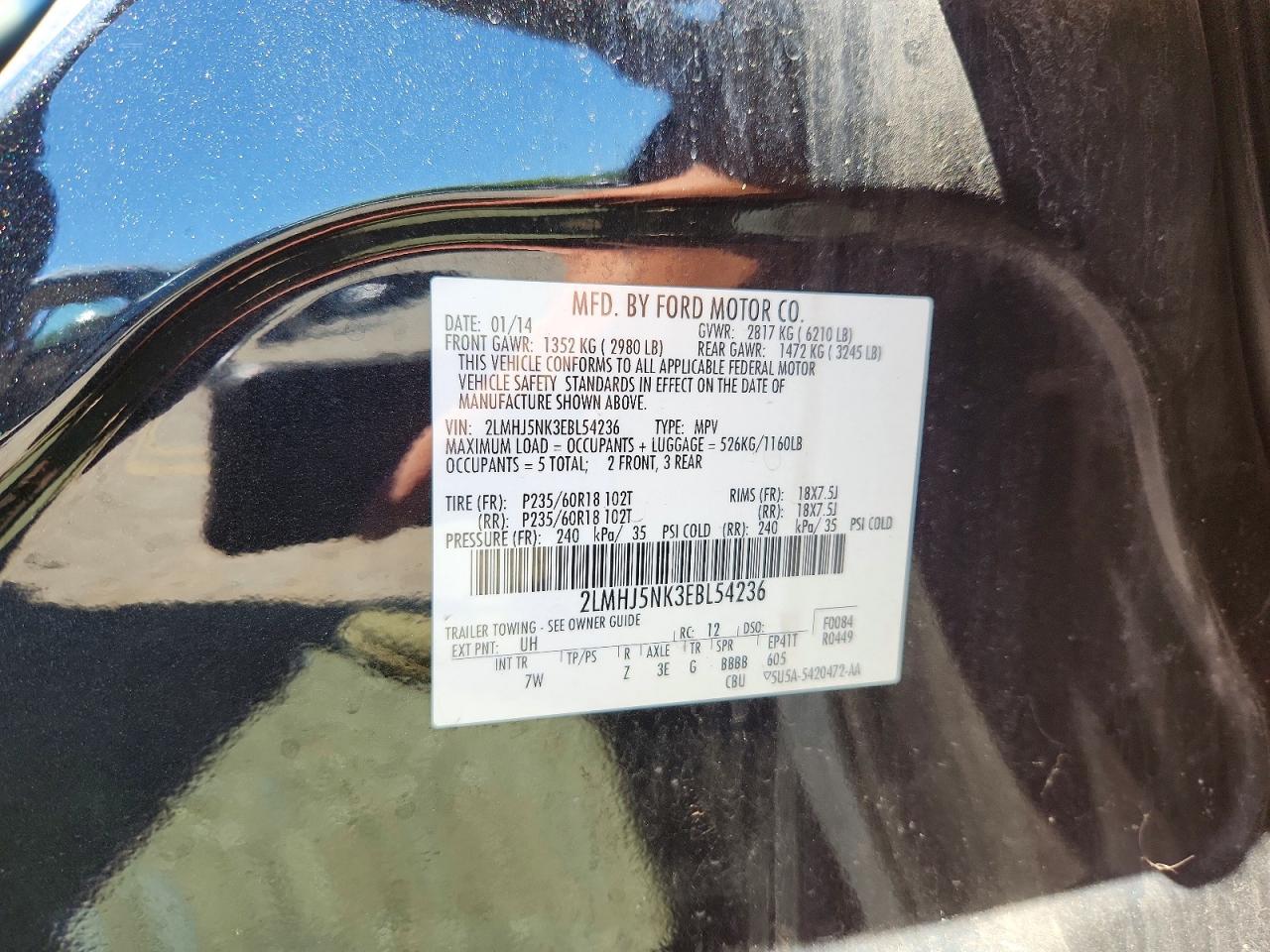 2014 Lincoln Mkt Black vin: 2LMHJ5NK3EBL54236