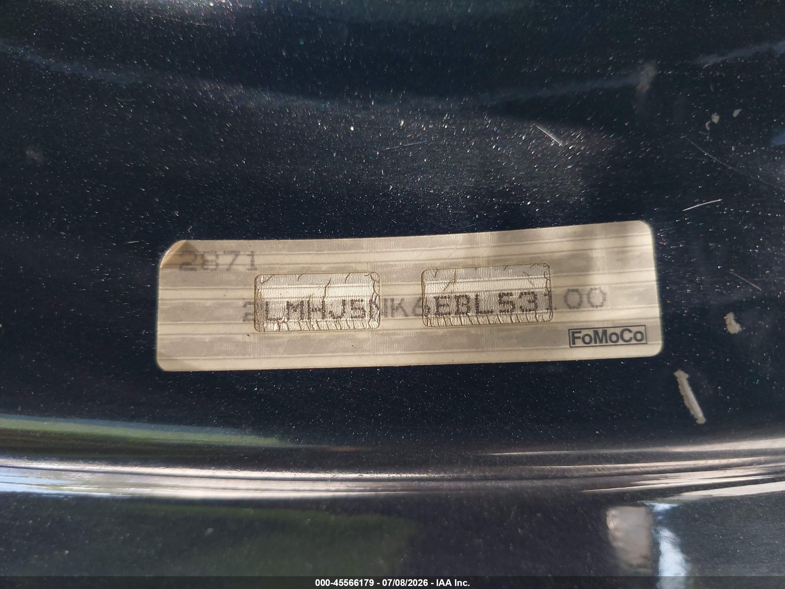 2014 Lincoln Mkt Livery Black vin: 2LMHJ5NK6EBL53100