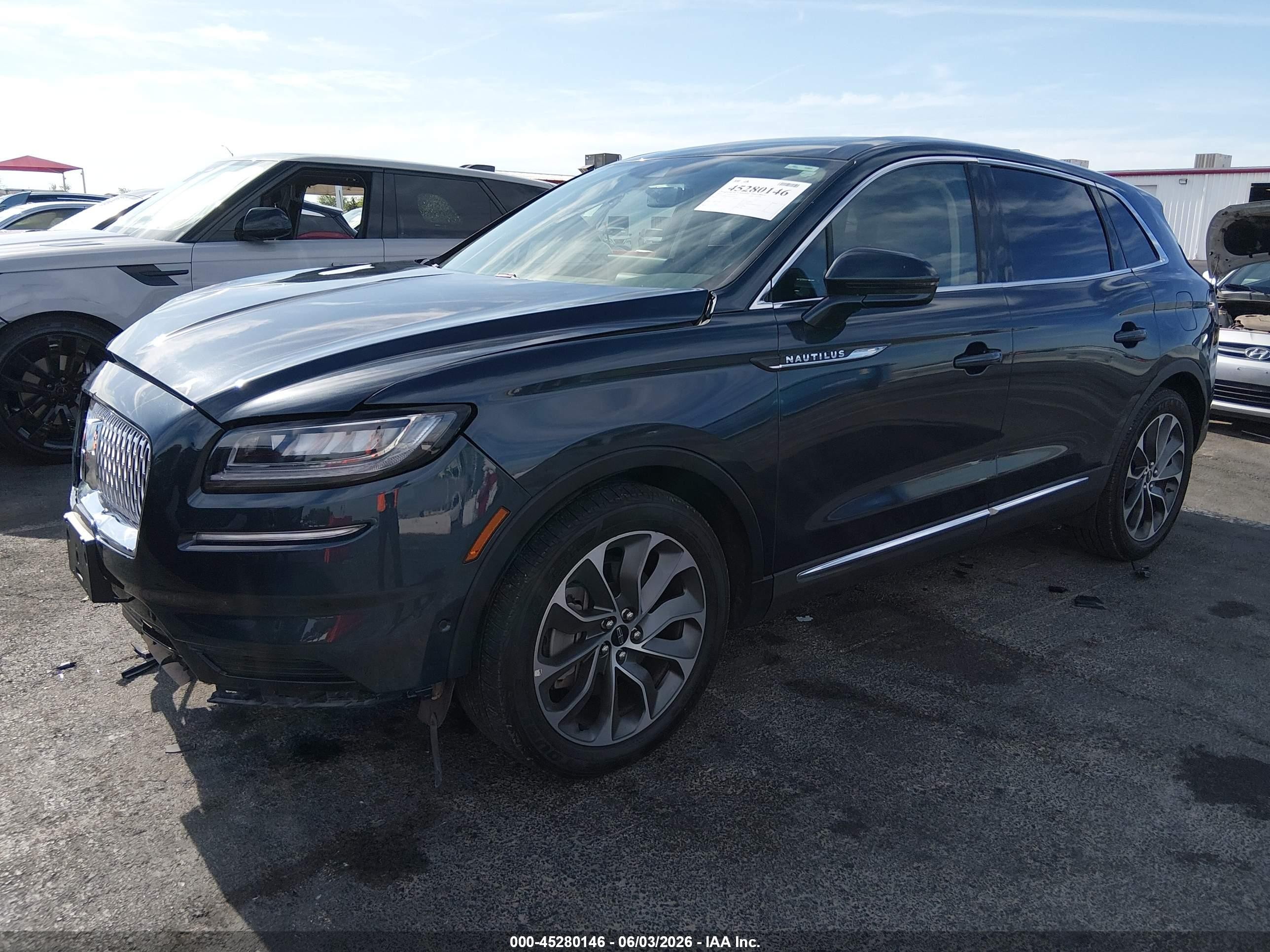 2021 Lincoln Nautilus Reserve Black vin: 2LMPJ6K92MBL00895