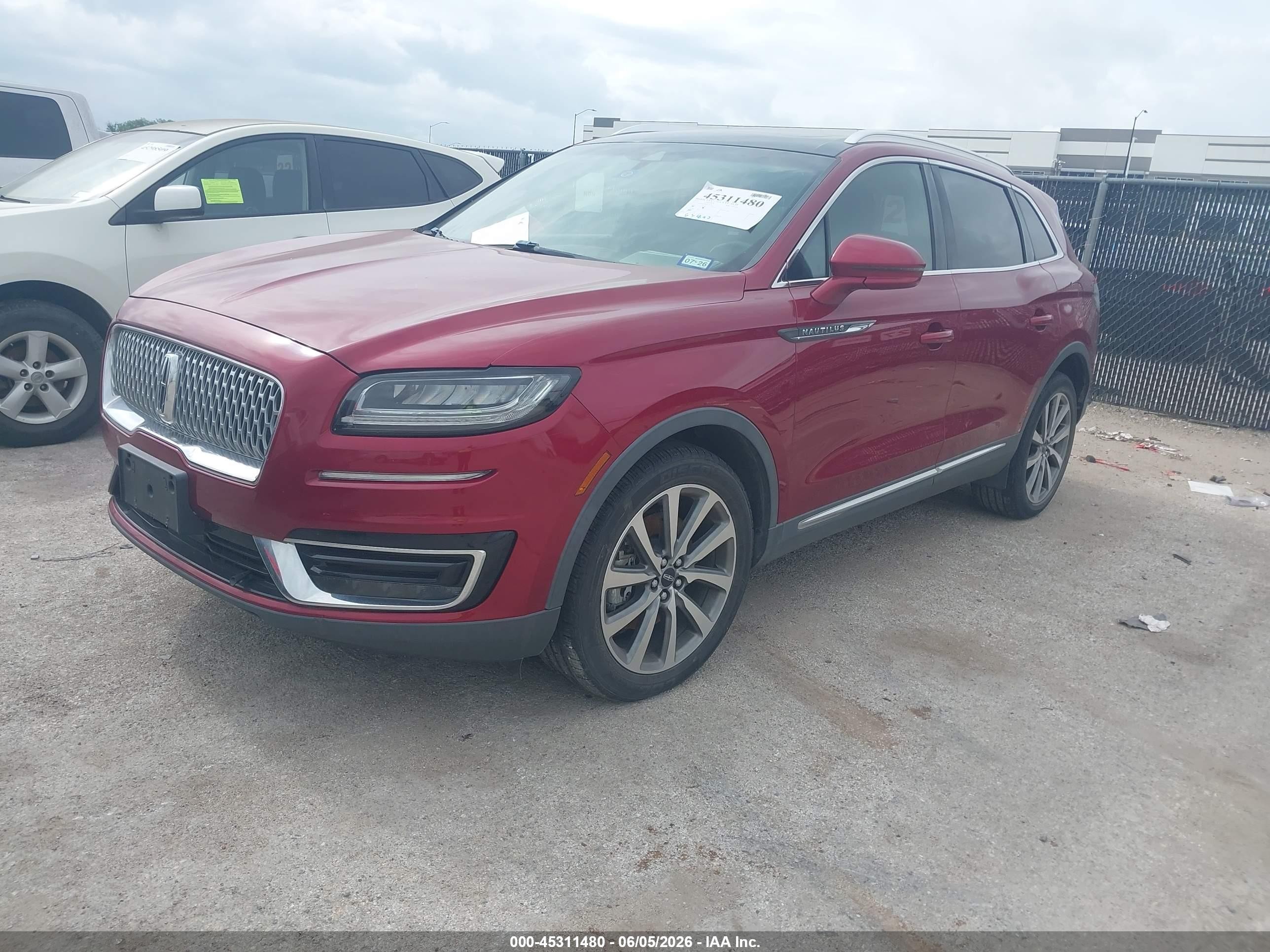2019 Lincoln Nautilus Select Maroon vin: 2LMPJ6K99KBL16363