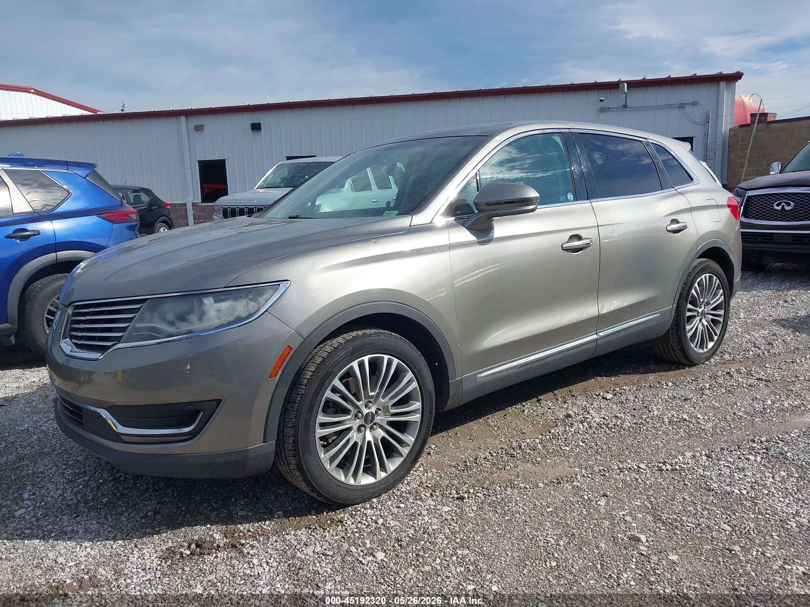 2017 Lincoln Mkx Reserve Gray vin: 2LMPJ6LR5HBL20370