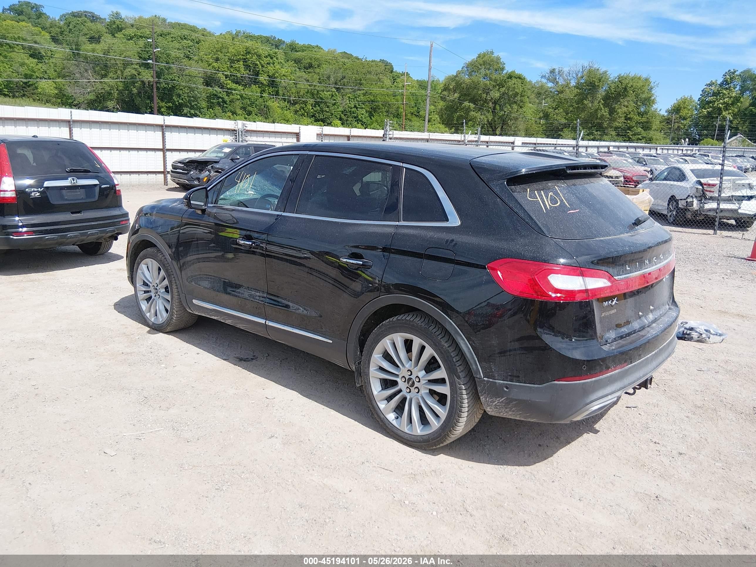 2017 Lincoln Mkx Reserve Black vin: 2LMPJ8LR0HBL14763