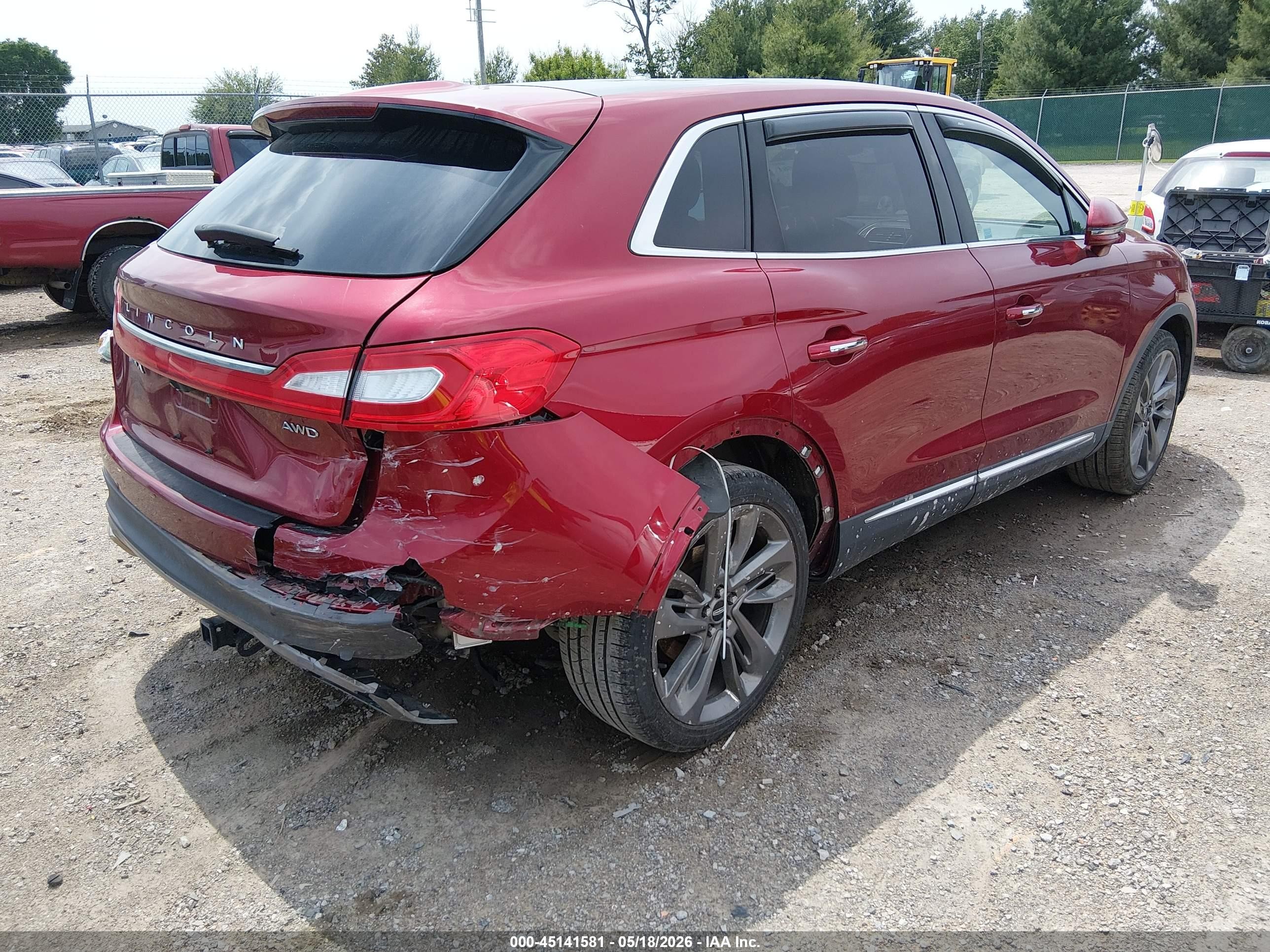 2018 Lincoln Mkx Reserve Red vin: 2LMPJ8LR5JBL11475