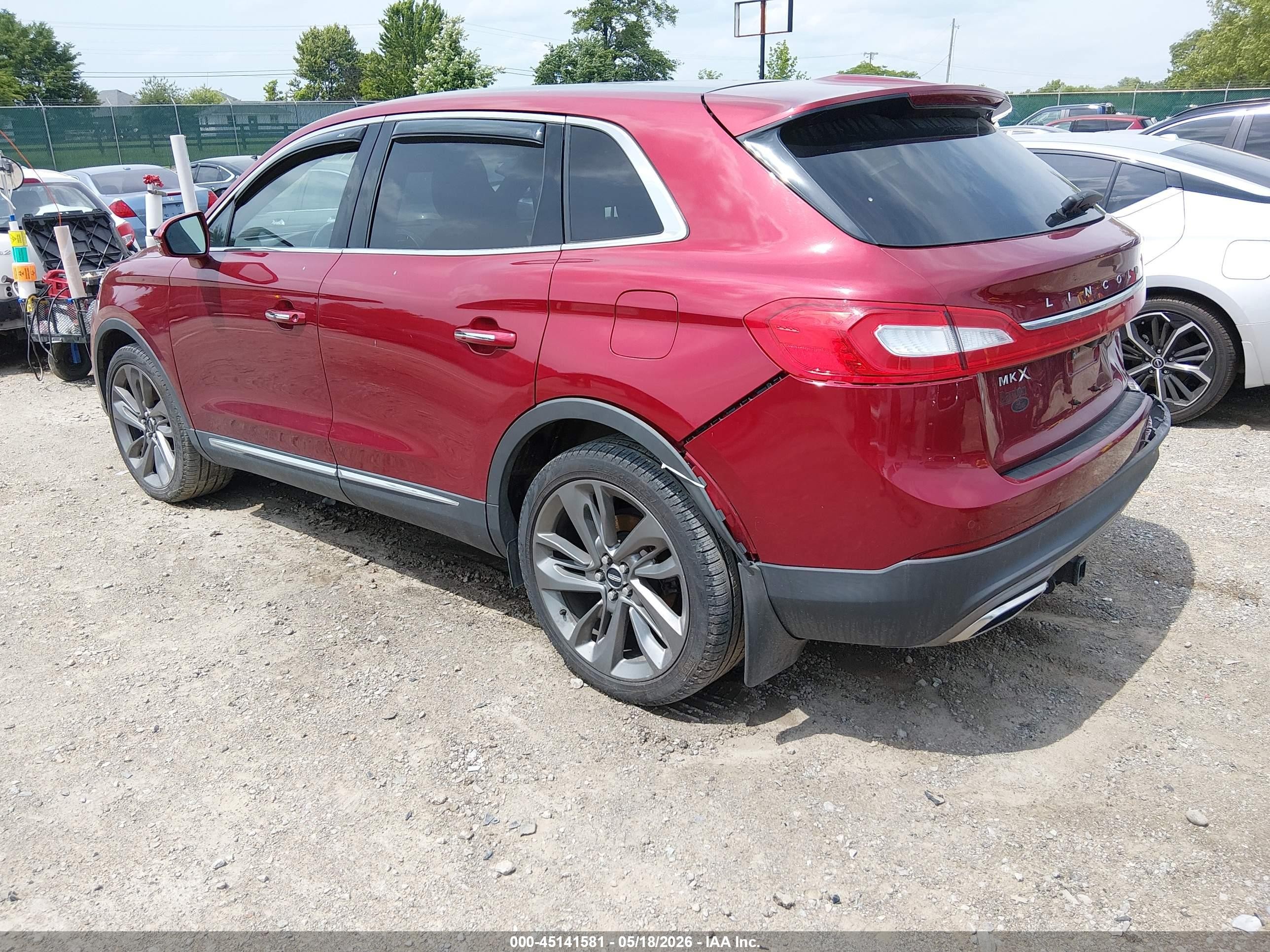 2018 Lincoln Mkx Reserve Red vin: 2LMPJ8LR5JBL11475