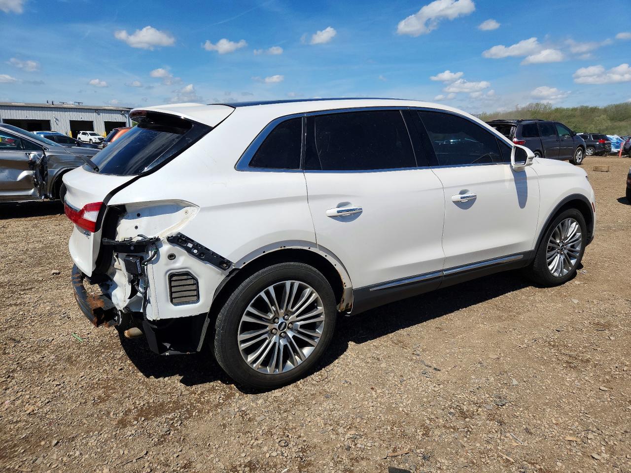 2016 Lincoln Mkx Reserve White vin: 2LMTJ8LR6GBL26896