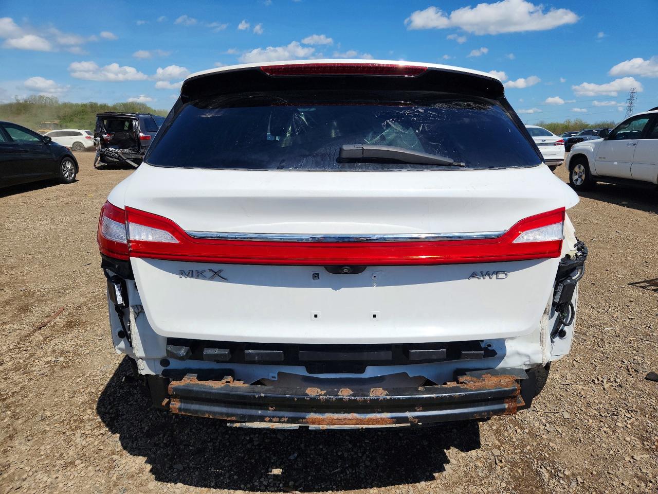 2016 Lincoln Mkx Reserve White vin: 2LMTJ8LR6GBL26896