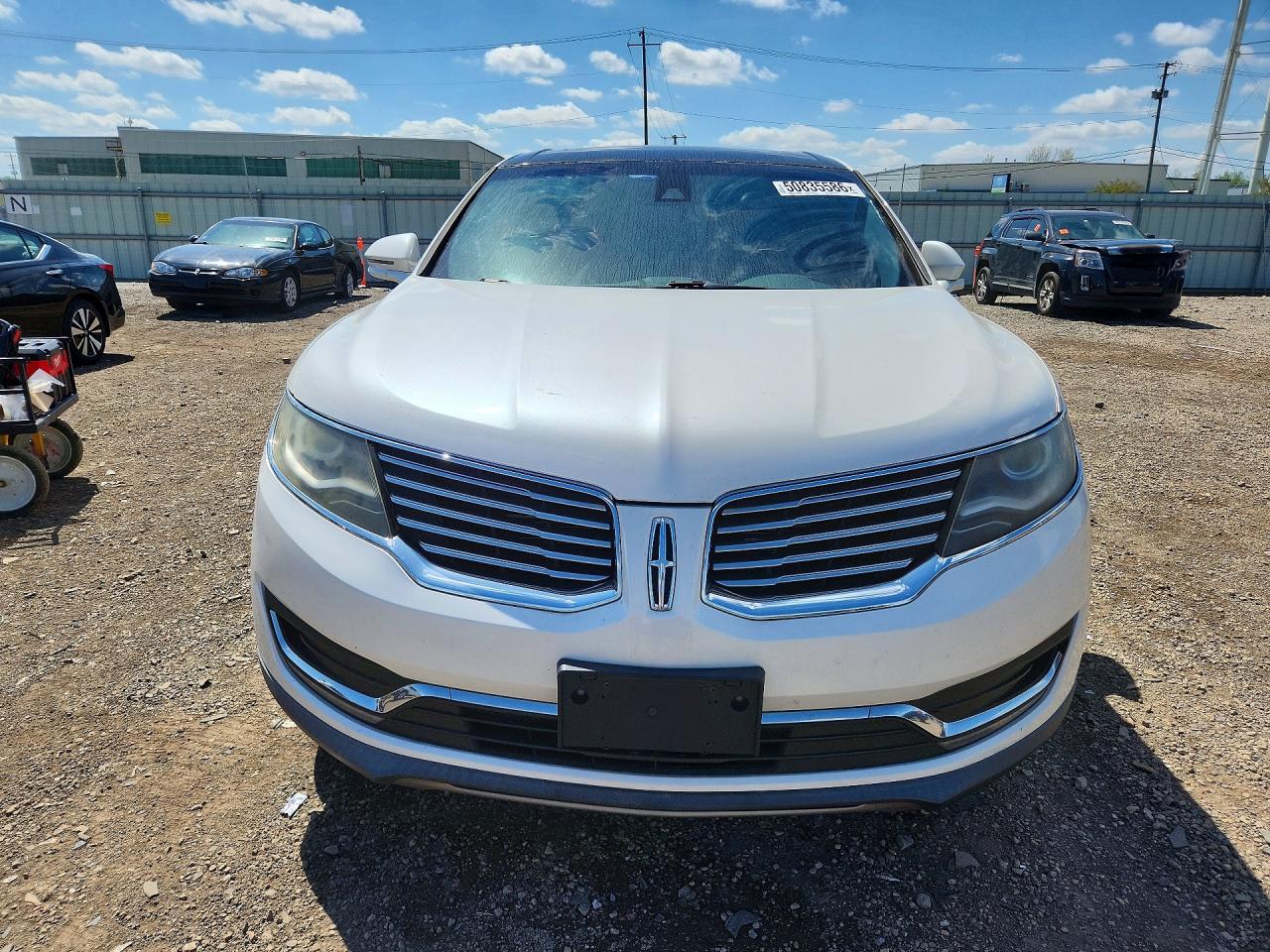 2016 Lincoln Mkx Reserve White vin: 2LMTJ8LR6GBL26896