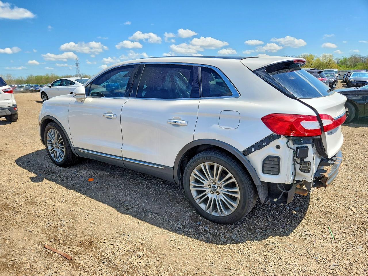 2016 Lincoln Mkx Reserve White vin: 2LMTJ8LR6GBL26896